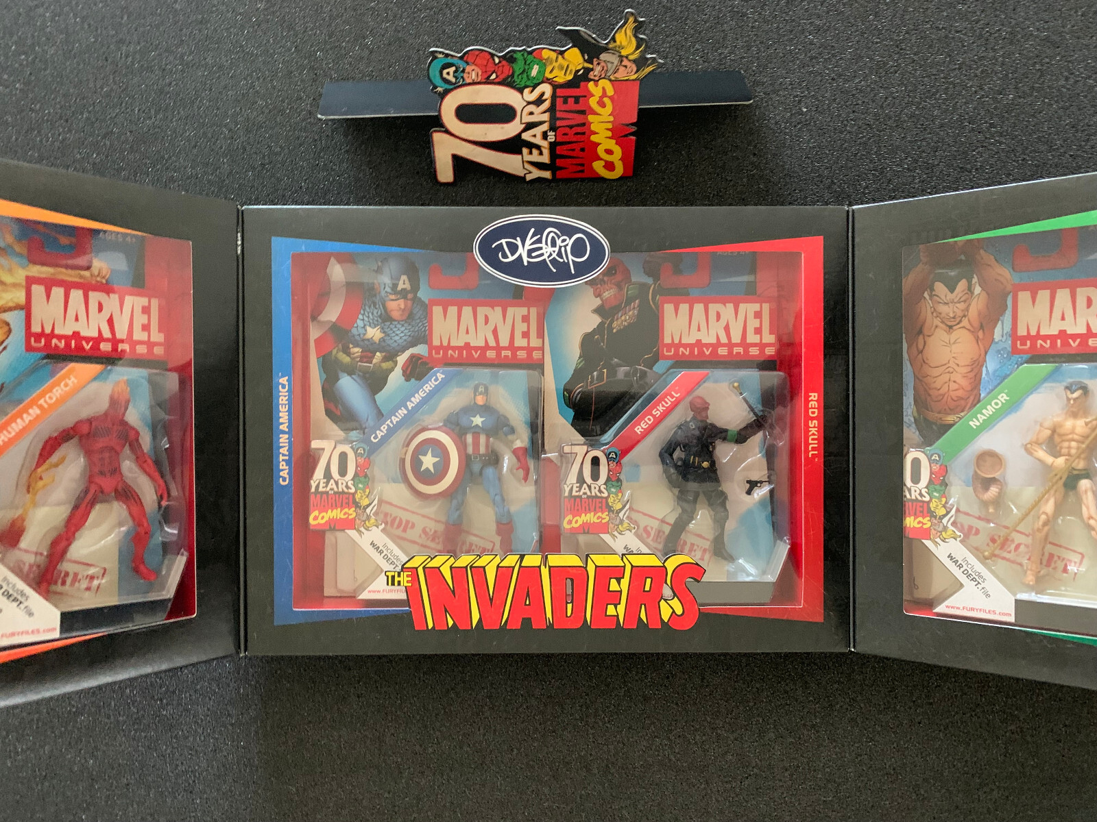 Hasbro 70 Years of Marvel Universe The Invaders 4&Prime; Figures 4 set SDCC 2009