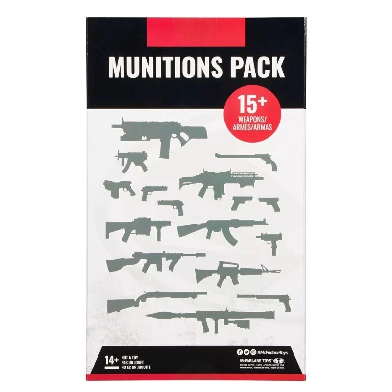 US! McFarlane Toys Munitions Pack Weapons Guns For 7&Prime; Figure DC Deluxe Accessory