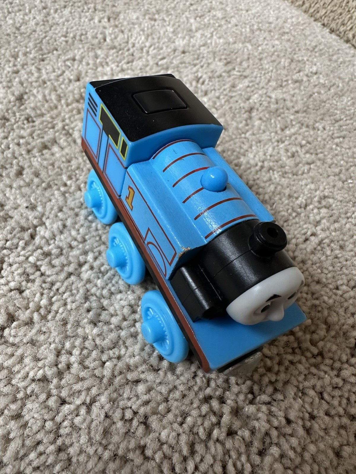Thomas & Friends Talking Thomas Blue Train Wooden Railway Lights Up Y4116