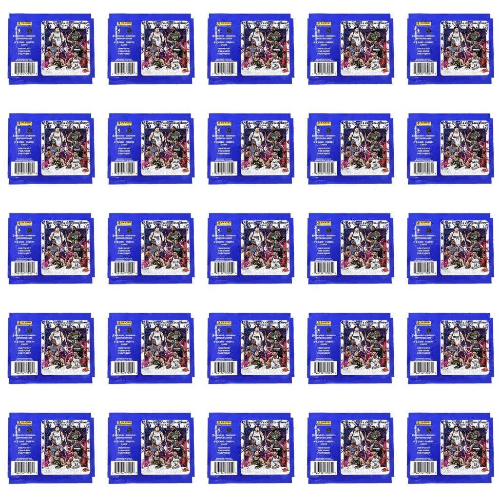 Panini NBA 2024-25 Sticker & Card Collection – Lot of 25 Sealed Packs