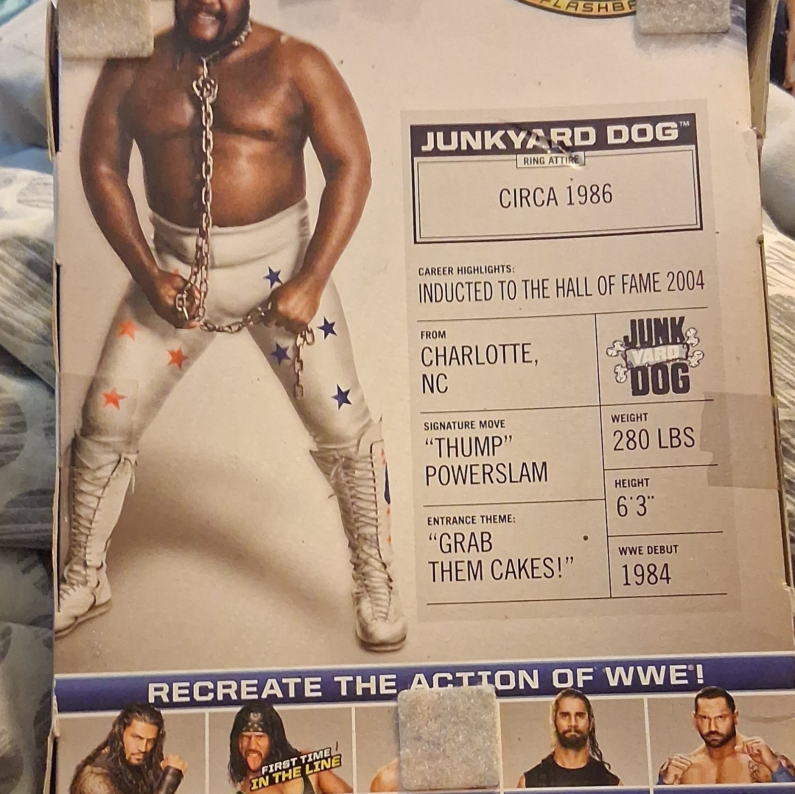 WWE Elite Collection Flashback Junkyard Dog Action Figure w/ Collar & Chain