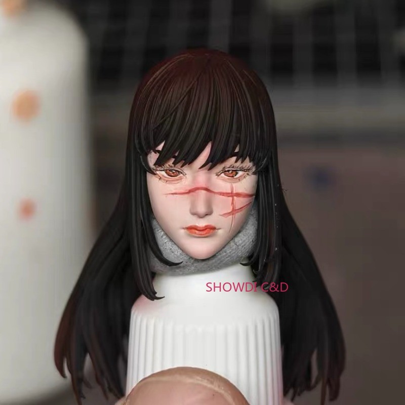 1/12 Custom Chainsaw Man Demon Yoru Head Carving For 6&Prime; Romankey&Other&rsquo;s Figure