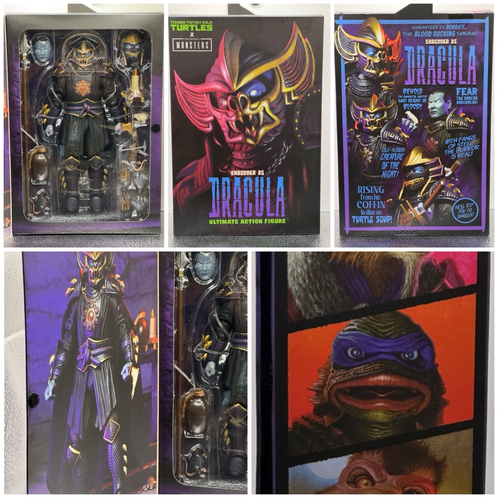 NECA Universal Monsters SHREDDER as DRACULA PURPLE TMNT NIB NEW IN BOX