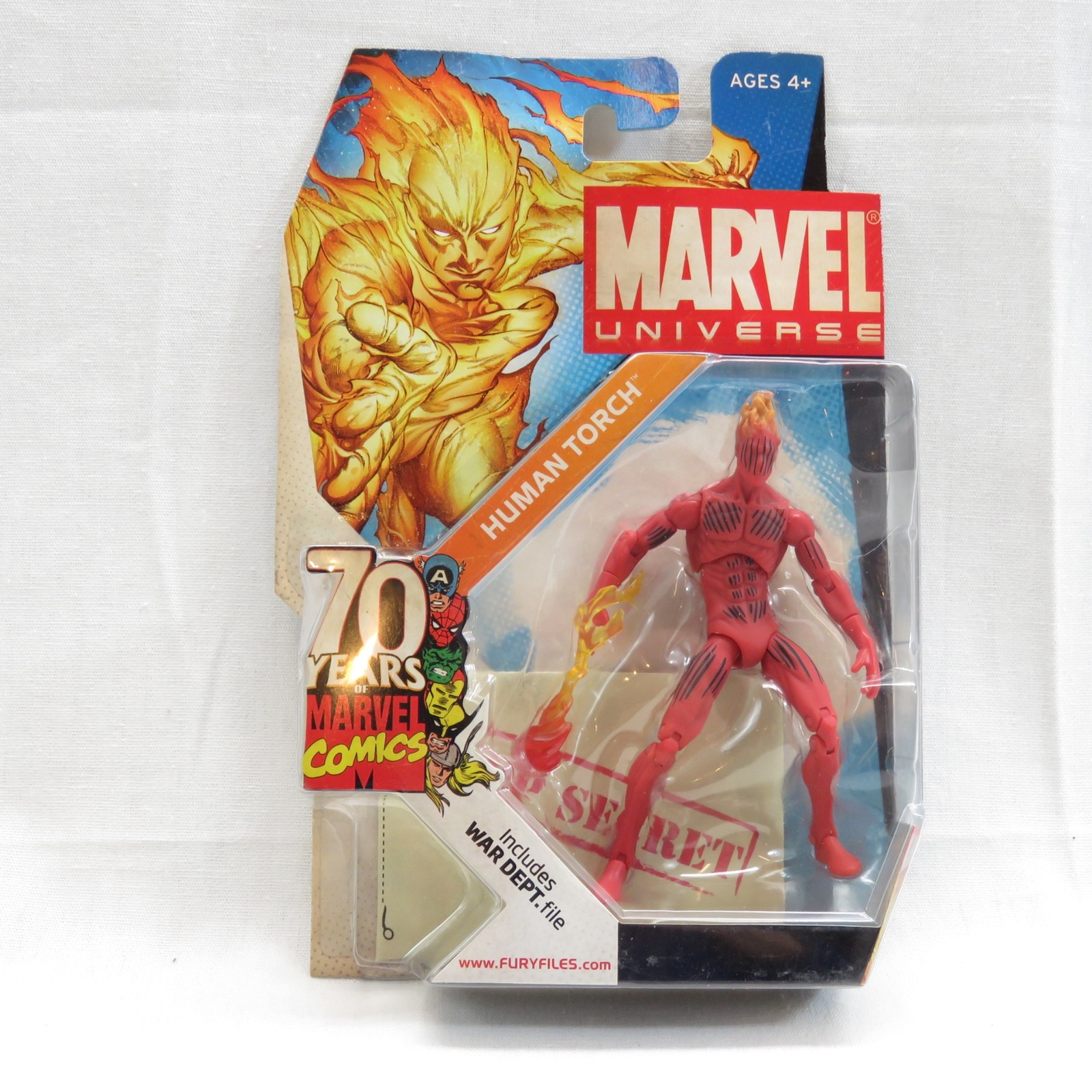 Human Torch Marvel Universe 70th Anniversary 2009 Hasbro Action Figure