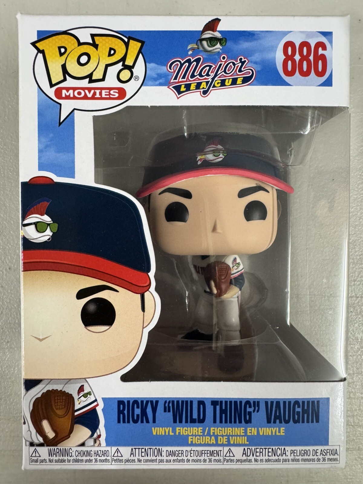 Ricky « Wild Thing » Vaughn 886 ~ Major League ~ Funko Pop Vinyl + FREE PROTECTOR