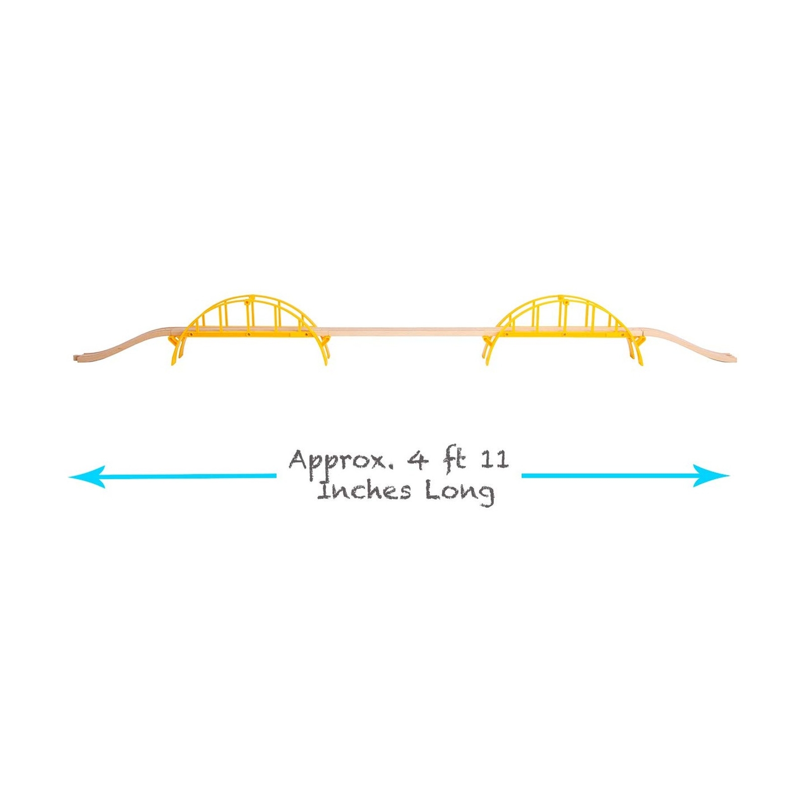 ORBRIUM Super Long Double Span Arch Bridge Almost 5 Ft Long for Wooden Railwa…