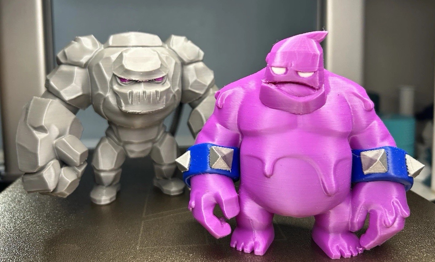 Clash Royale Golem & Elixir Golem Set 3D Printed Figurine Toys for Kids & Teens