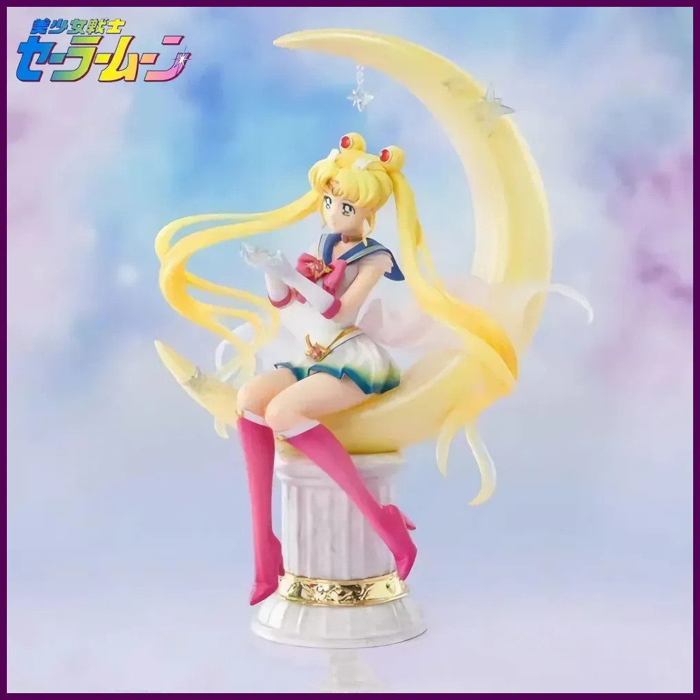 19.5cm Sailor Moon Anime Figure Tsukino Usagi Princess Serenity Statue Action