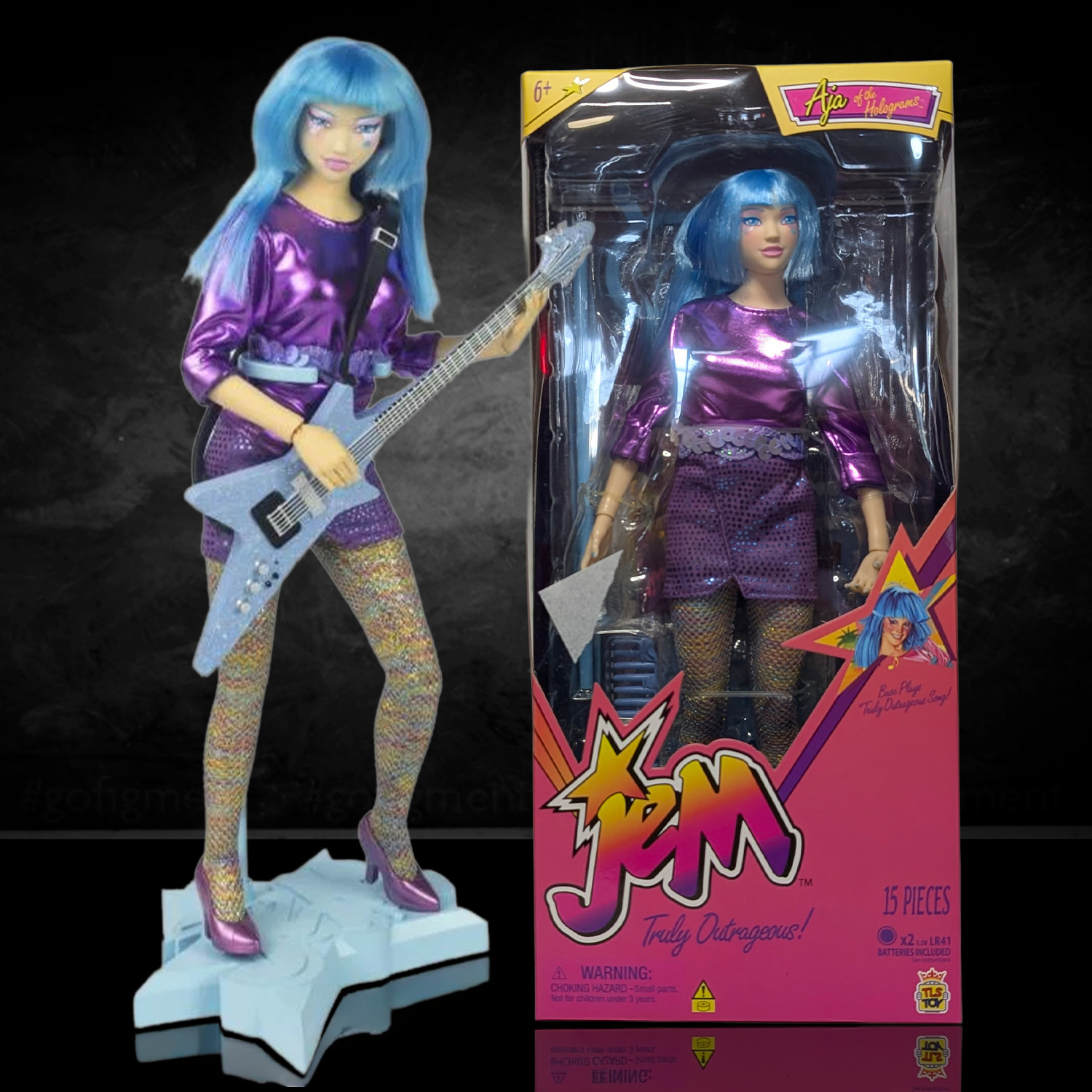 Jem and the Holograms Aja Leith 12-Inch Fashion Doll The Loyal Subjects 2025