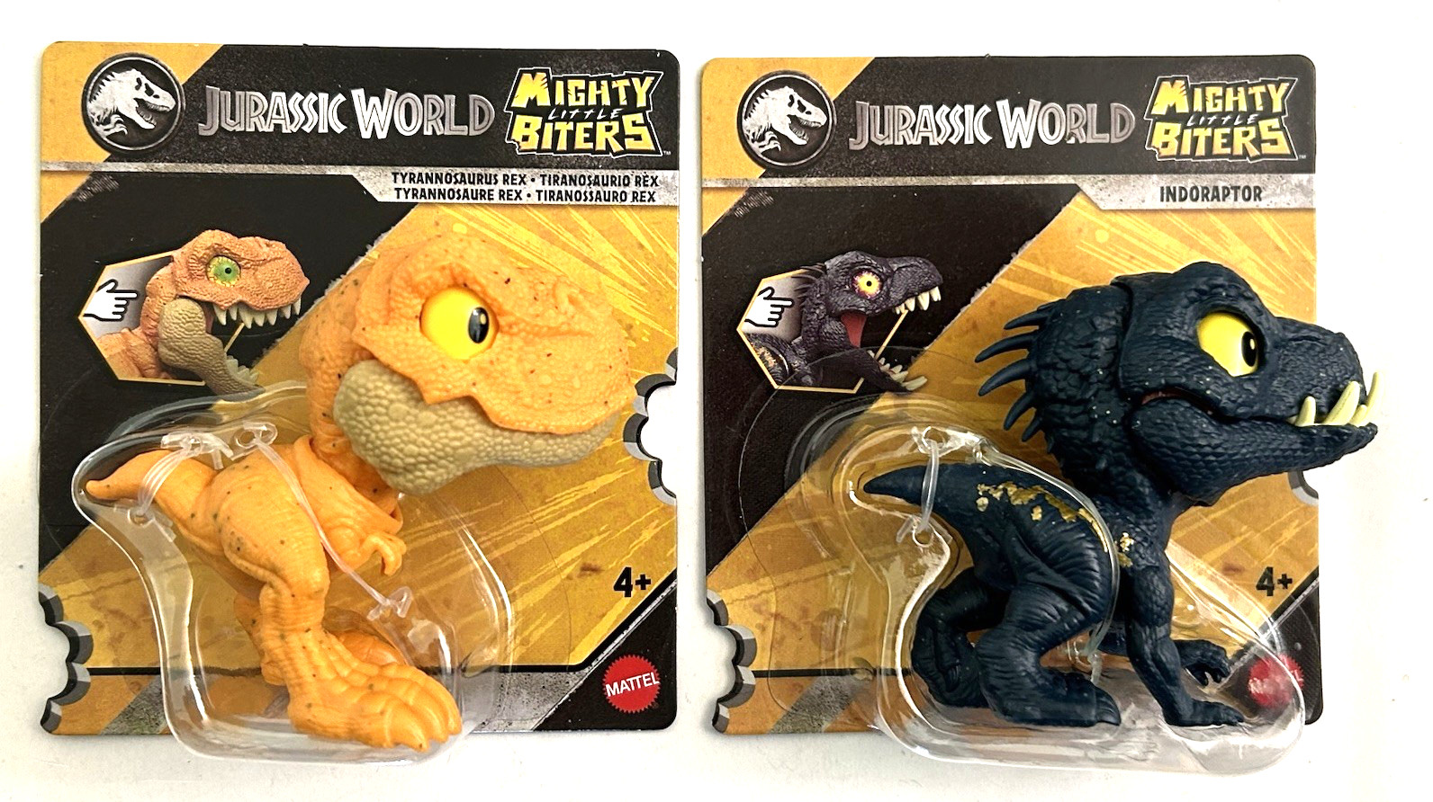 « Jurassic World » Indoraptor & Tyrannosaurus rex, Mighty Little Biters Mattel New