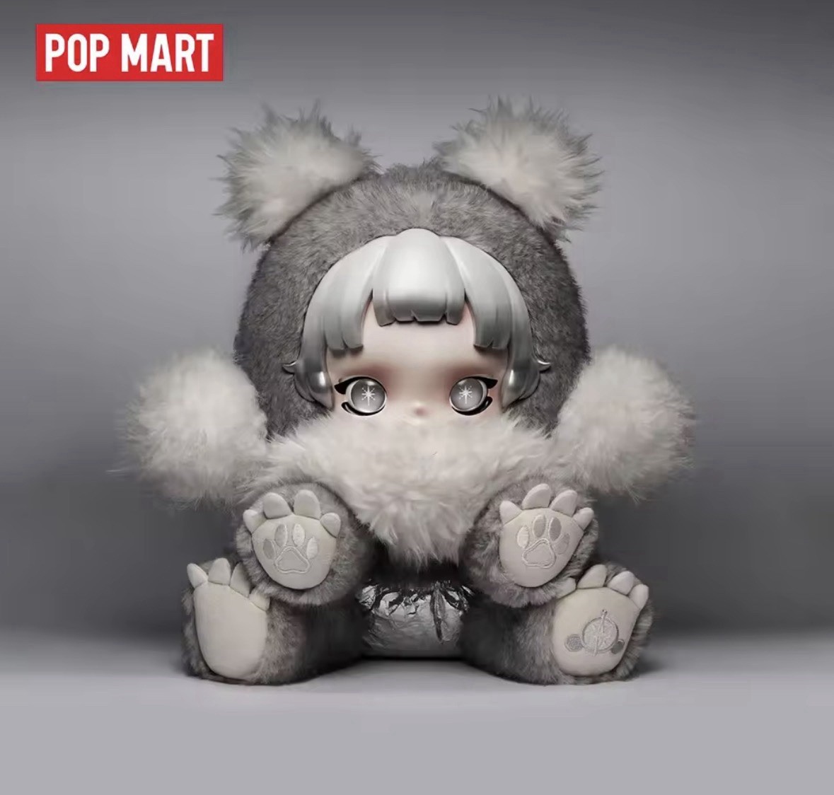 Authentic POP MART Skullpanda Punk Panda Plush Doll NEW Limited Edition