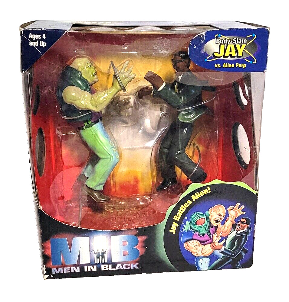 Men in Black Jay & Alien Perp Action Figures 5&Prime; Tall Mint in Box Galoob 1997