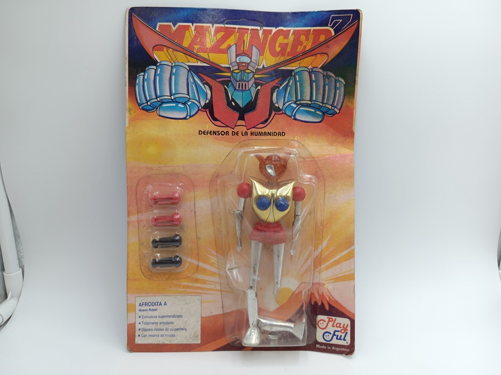 Afrodita A Mazinger Z Playful Blister Vintage 80 Argentine Mecha Kaiju Not Popy