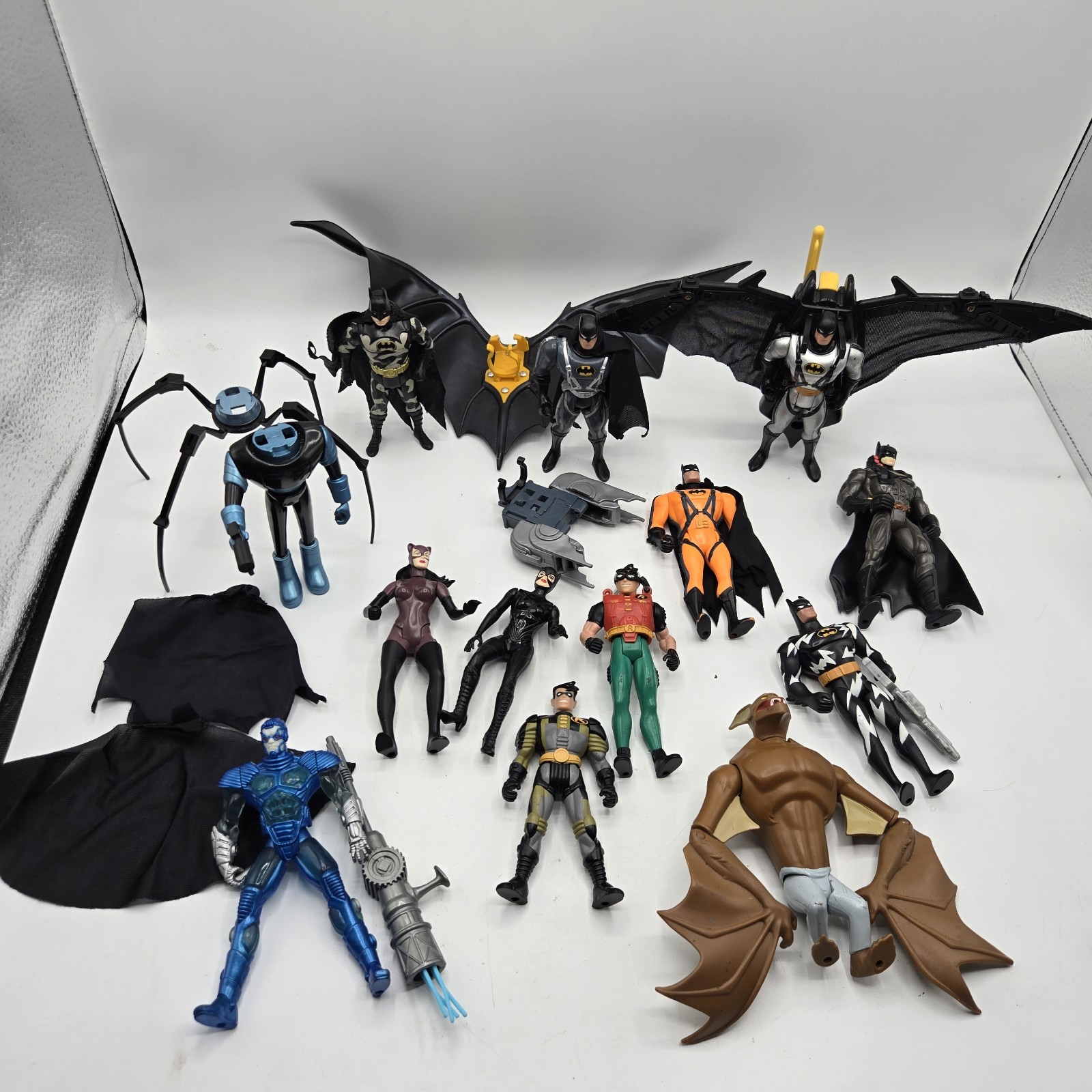 Lot of 13 1990s Batman Action Figures Loose Catwoman Robin