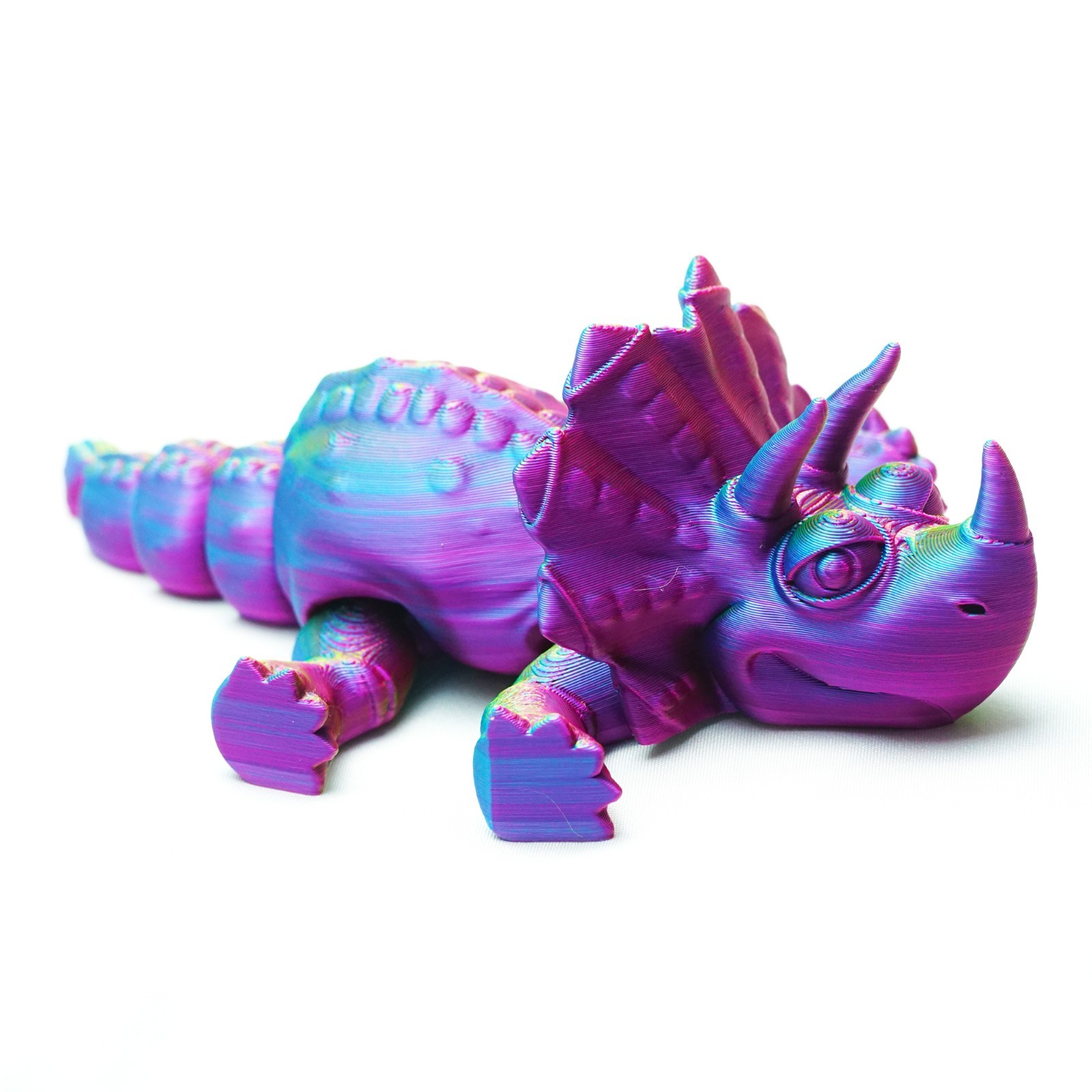 3D Printed Triceratops Model,Articulated Animals figure,Fidget Toys Home Decor