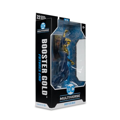 DC Multiverse Booster Gold 7 Inch Action Figure with Flight Stand and Art Card