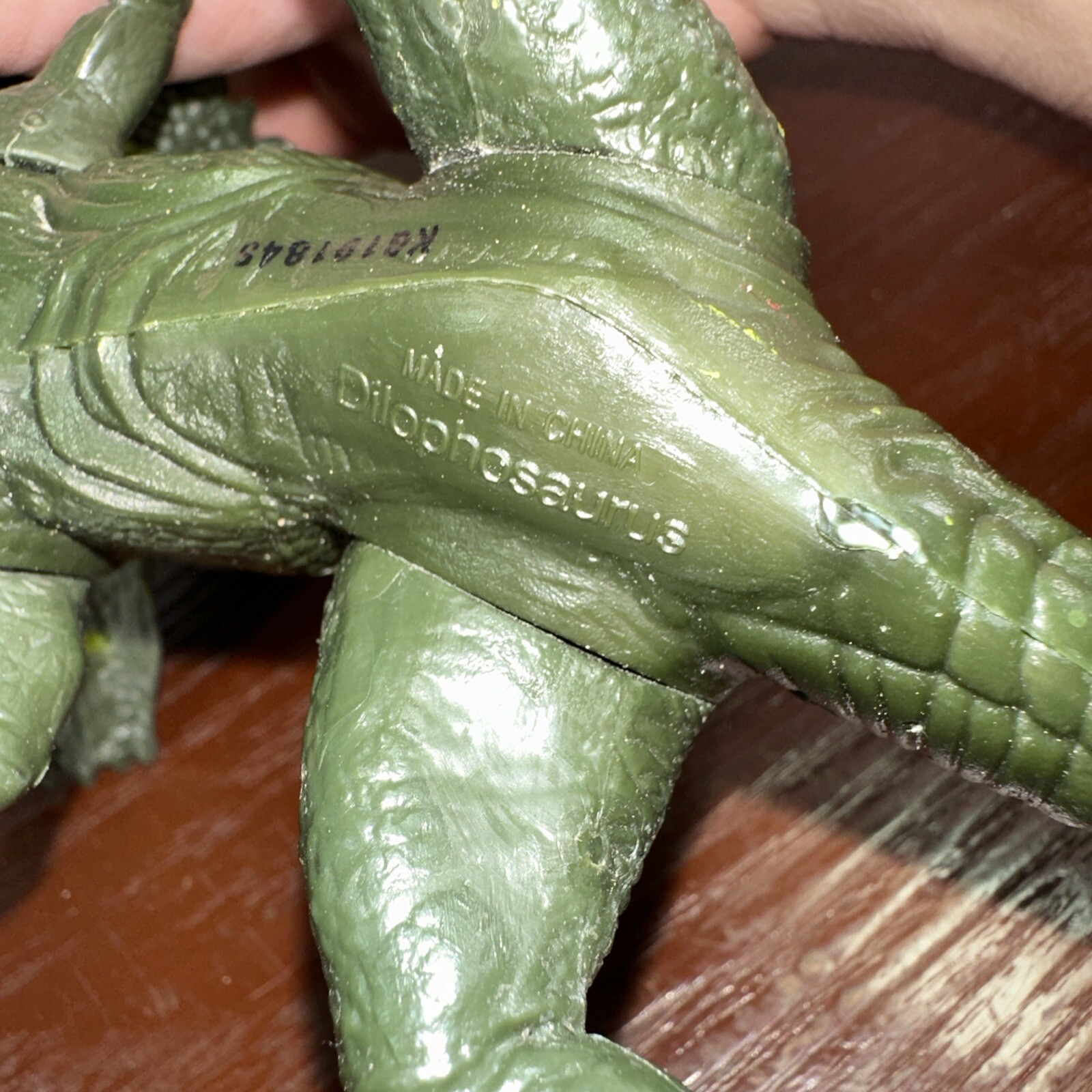 Dilophosaurus Toy Action Figure POSABLE JURASSIC DINOSAURS 6 1/2&Prime; tall Plastic