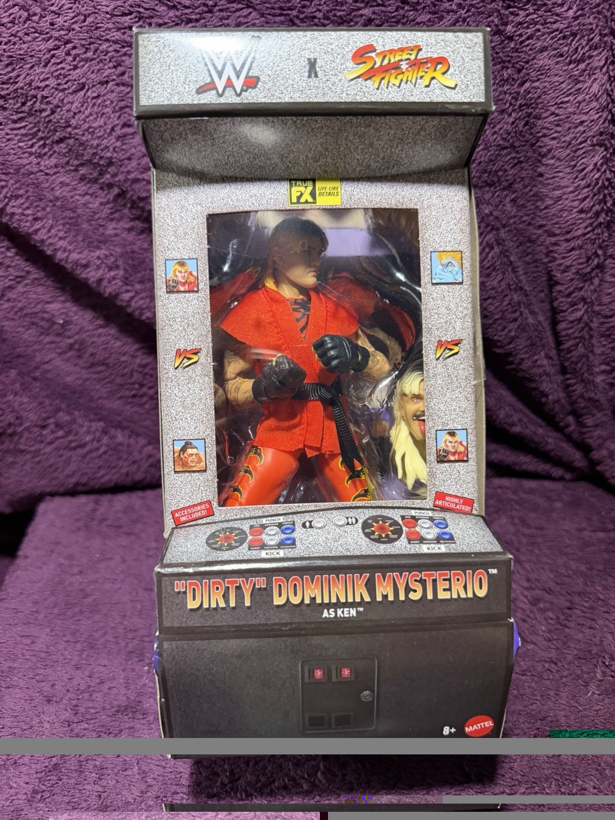 WWE Elite X Street Fighter DIRTY DOMINIK MYSTERIO KEN Mattel NEW VARIANT