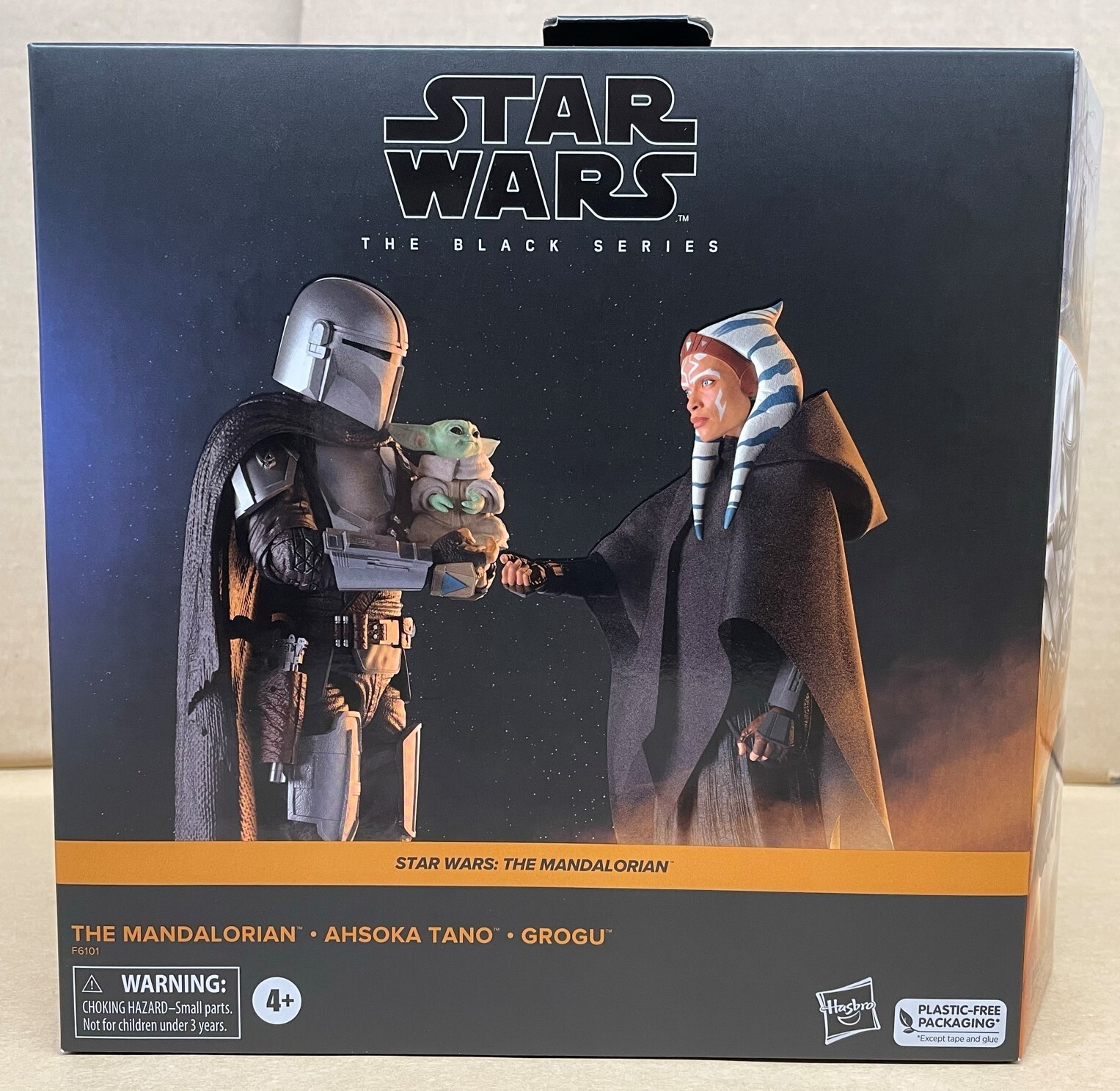 Star Wars The Black Series 6 Inch The Mandalorian, Ahsoka Tano & Grogu 3 Pack