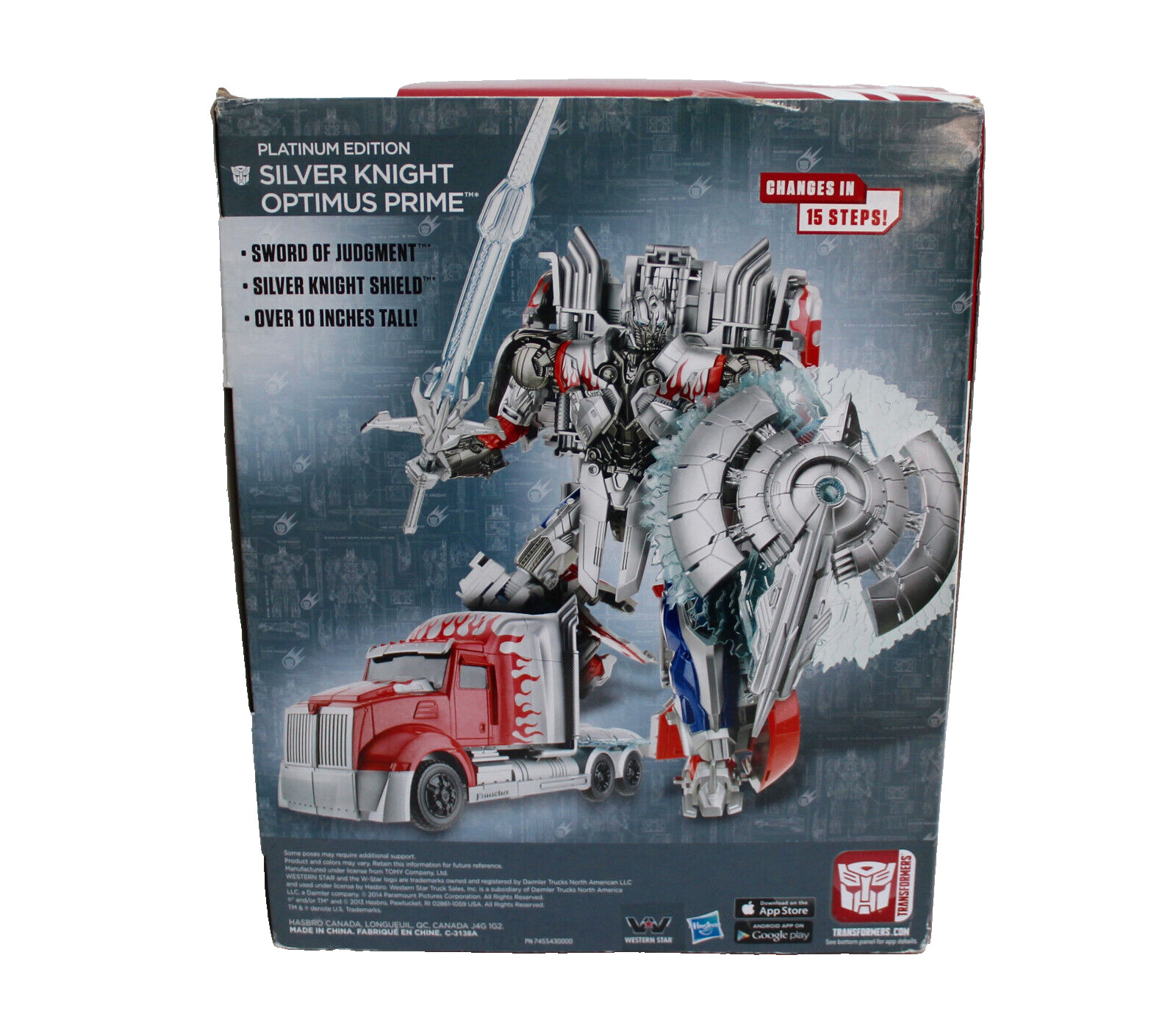 Transformers Platinum Edition Silver Knight Optimum Prime NEW