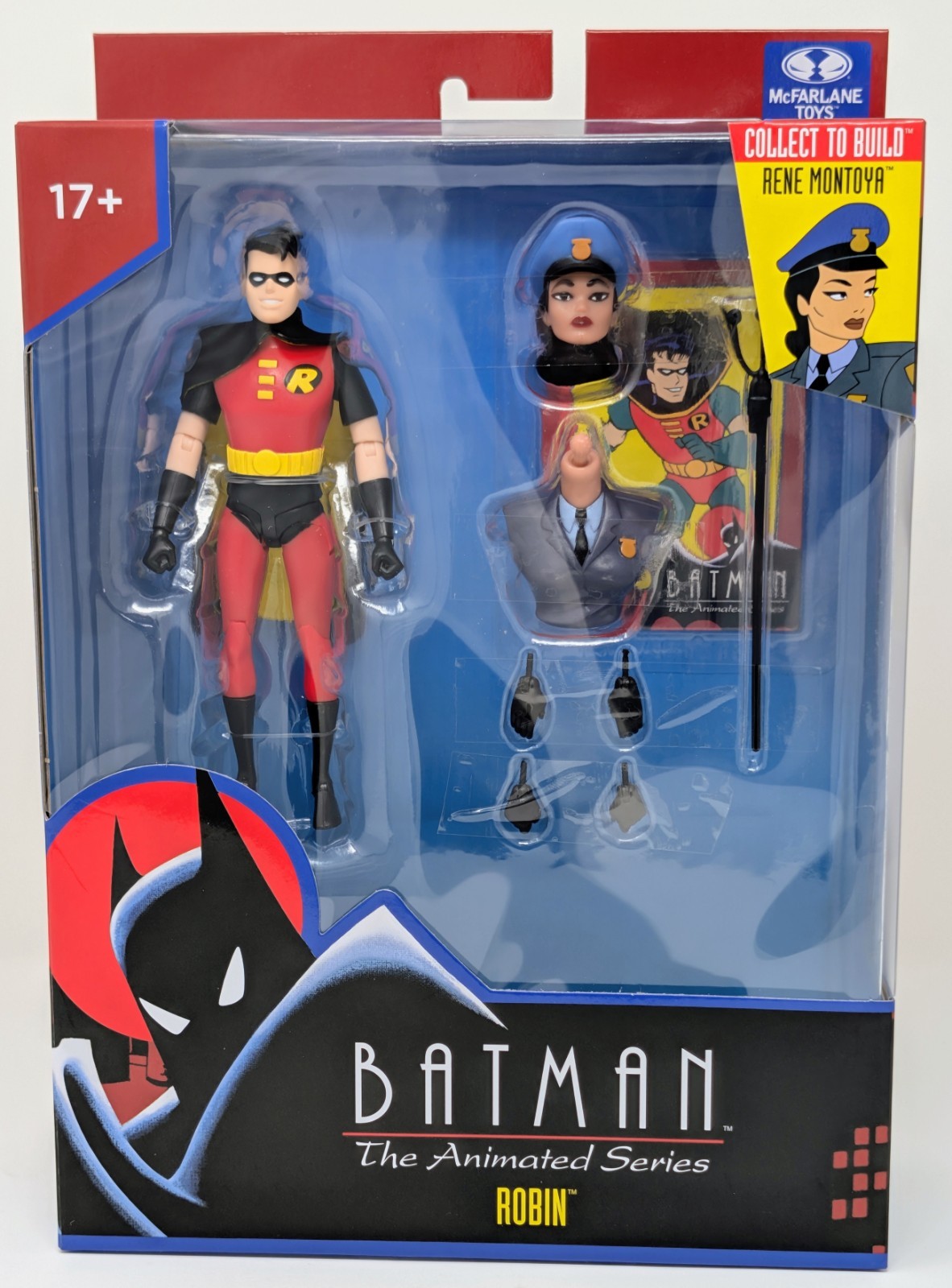 McFarlane DC Batman Animated Series BTAS Robin Black & Red BAF Rene Montoya NEW