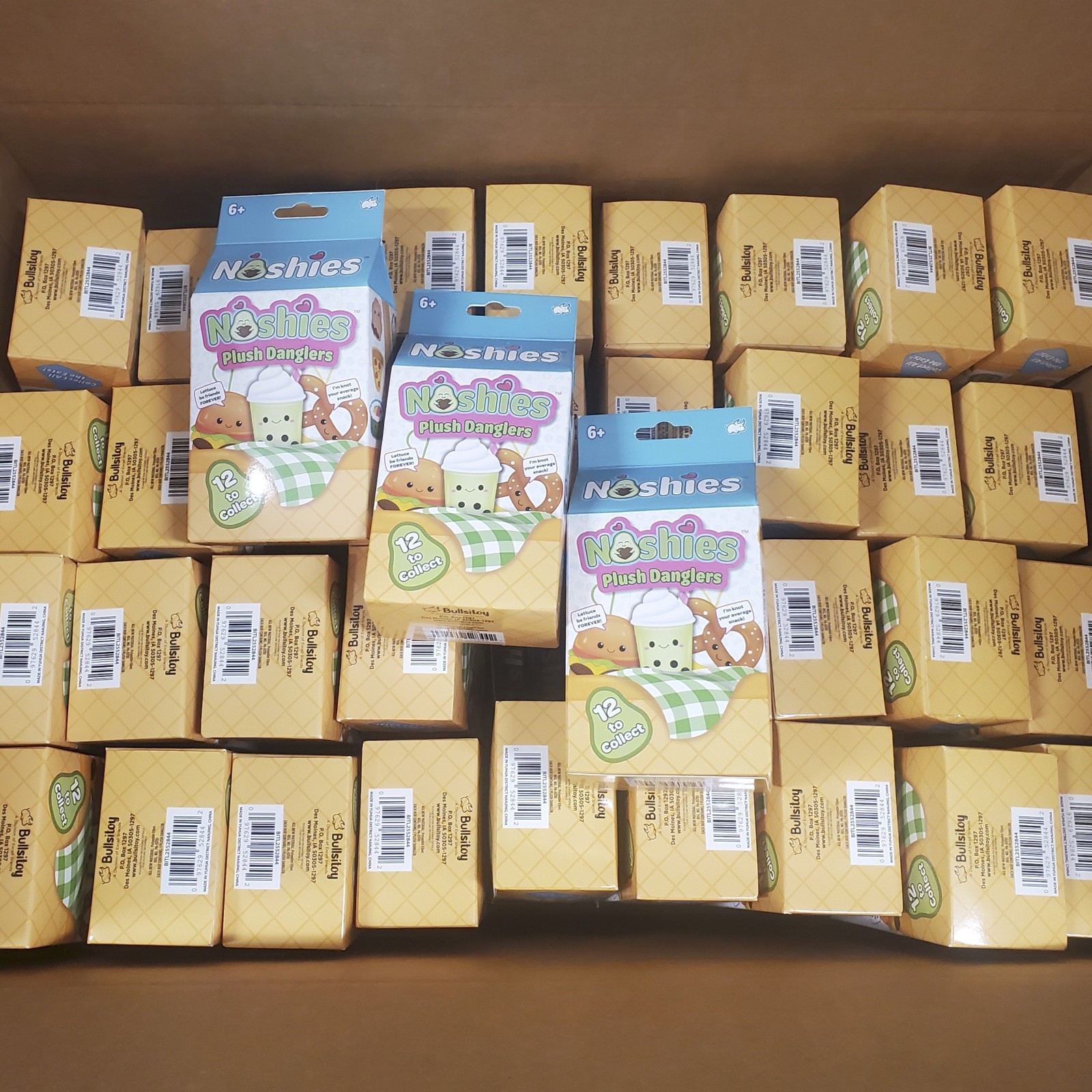 Noshies Plush Dangler Clip-Ons – Lot of 76 New Sealed Blind Boxes
