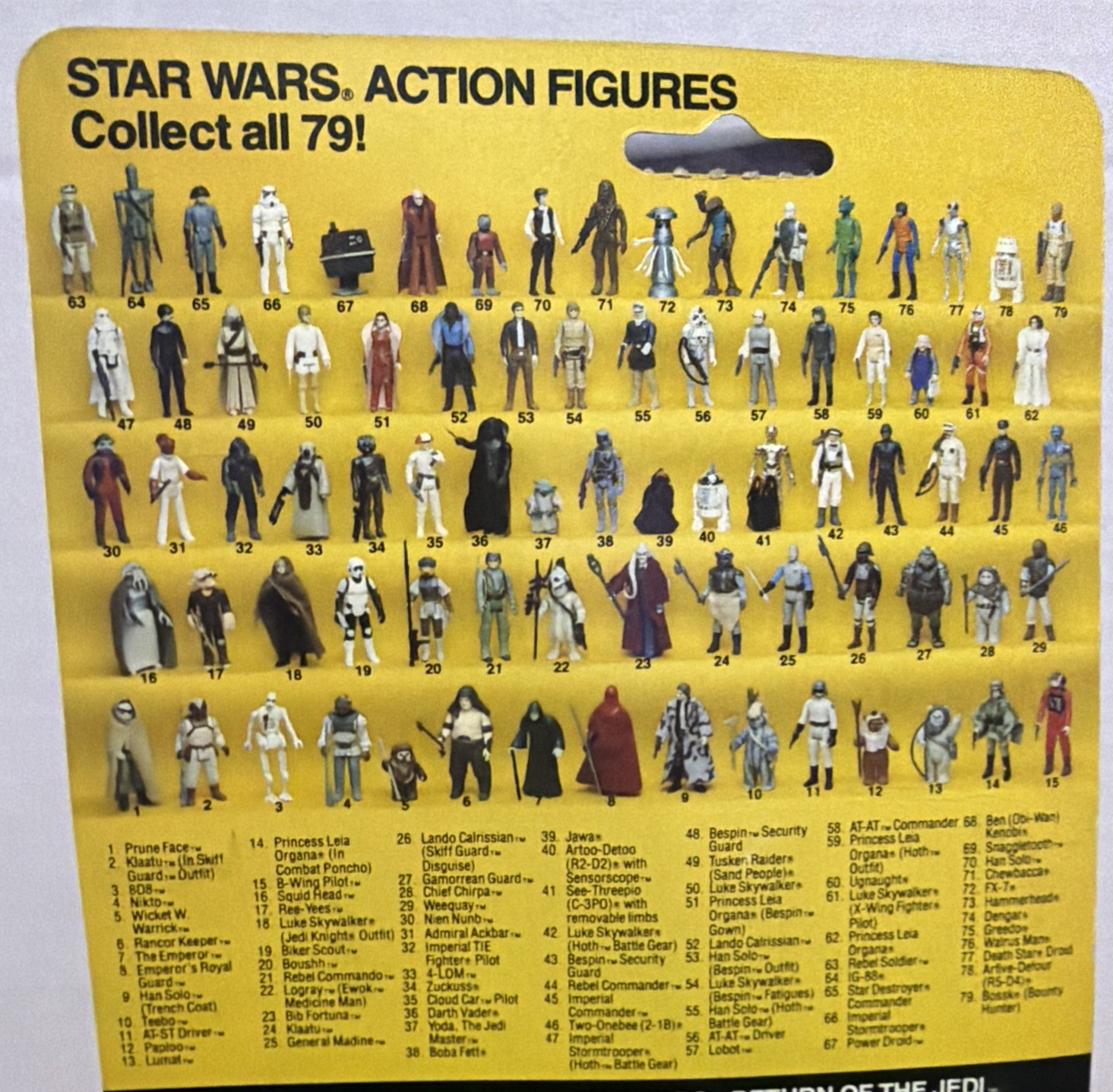 Vintage 1983 Star Wars Rotj Nikto Moc 79 Back Completely Sealed Crease Card *178