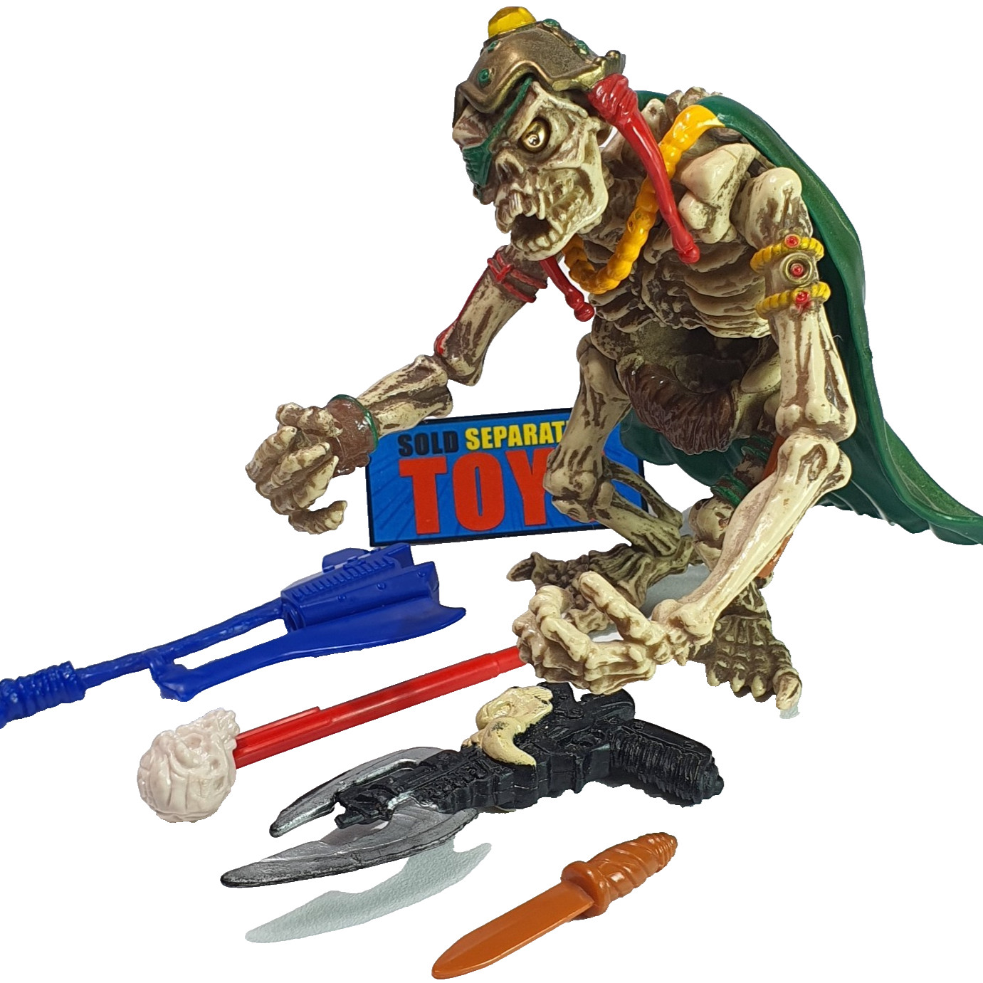 Vtg Skeleton Warriors DAGGER figure A 100% COMPLETE original 1994 Playmates
