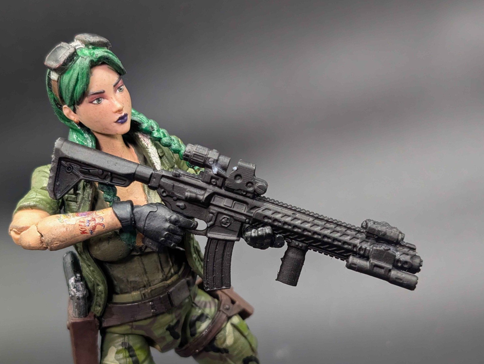 1/12 scale 3D printed sig MCX Carbine Rifle for classified marvel legends