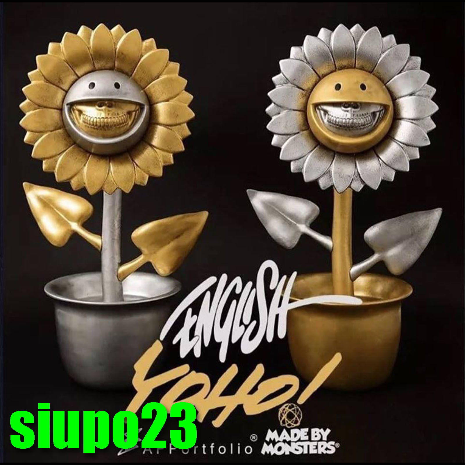Ron English x Made by Monsters x APPortfolio x YOHO Sunflower Gold / Sliver 2p