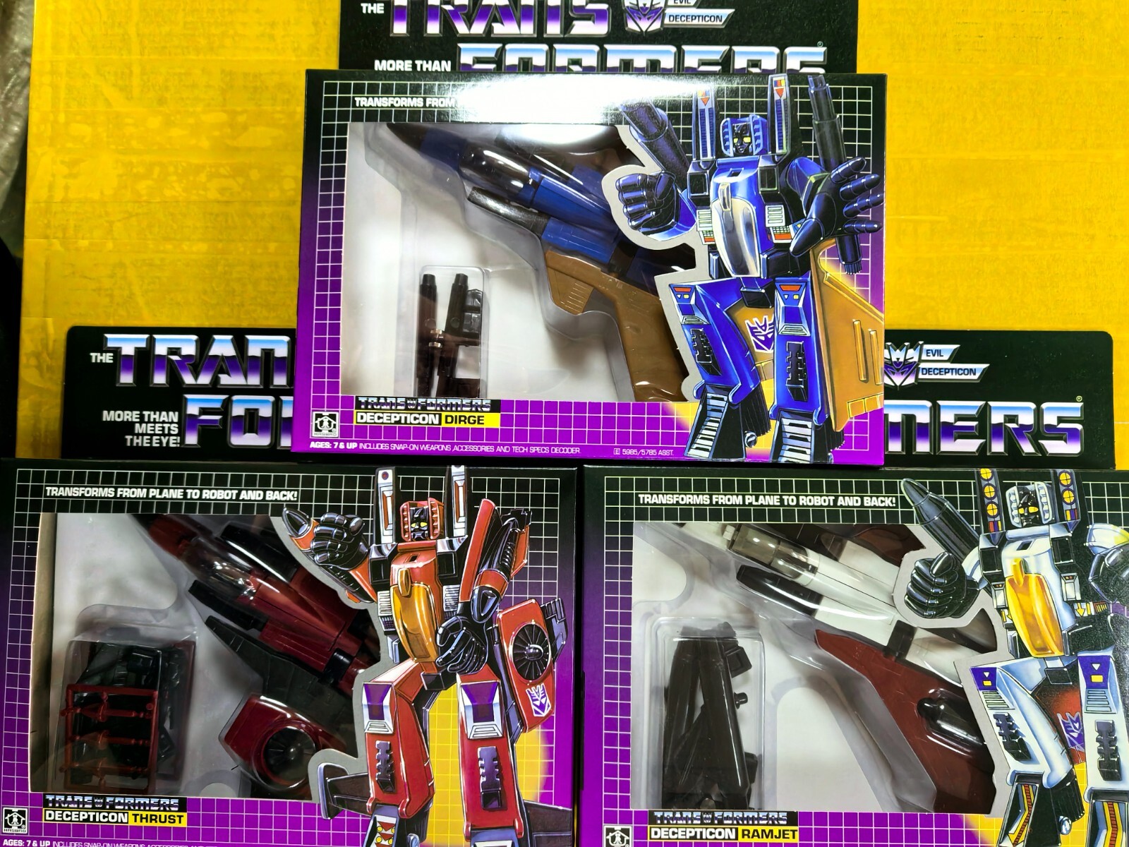 TRANSFORM G1 Reissue Ramjet/Thrust/Dirge Brand New 3 pcs Free SpeedPAK ship