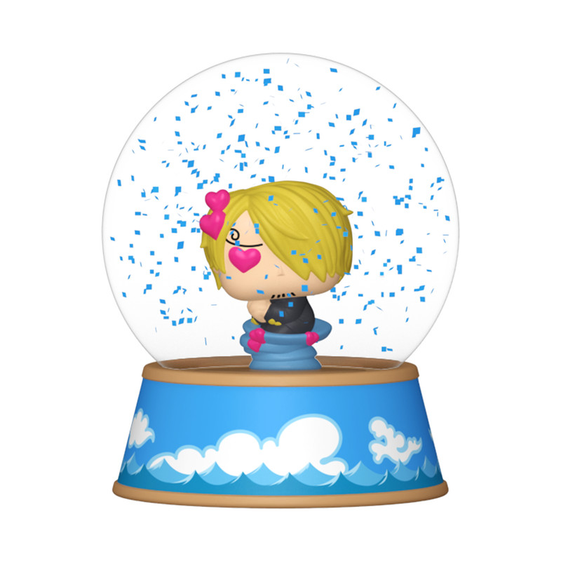 Funko One Piece Anime Sanji Mini Glitter Globe Figure Straw Hat Pirates