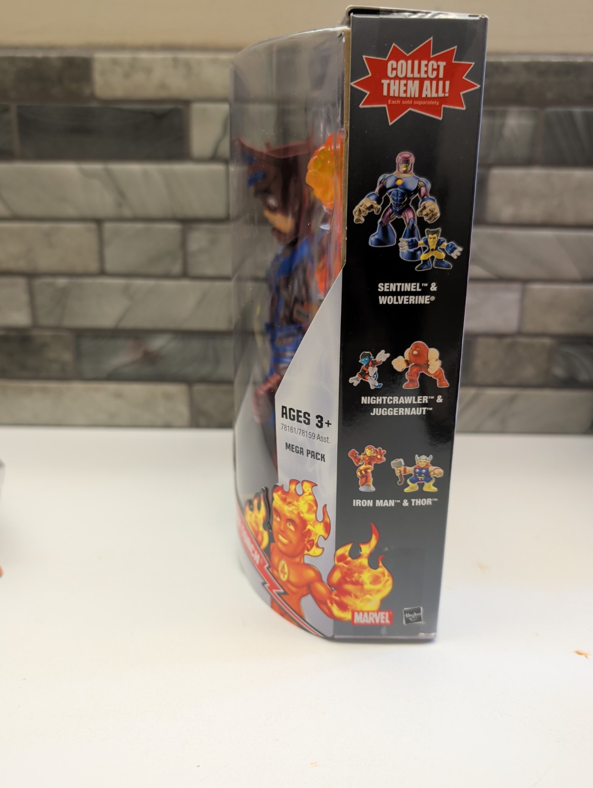 Hasbro Marvel Super Hero Squad Mega Figures Galactus & Human Torch Sealed 2007