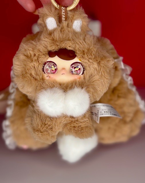 Zaza Soft Little Cloud Plush Bag Charm ~ Choice of 8 ~ Liquid Glitter Eyes NEW