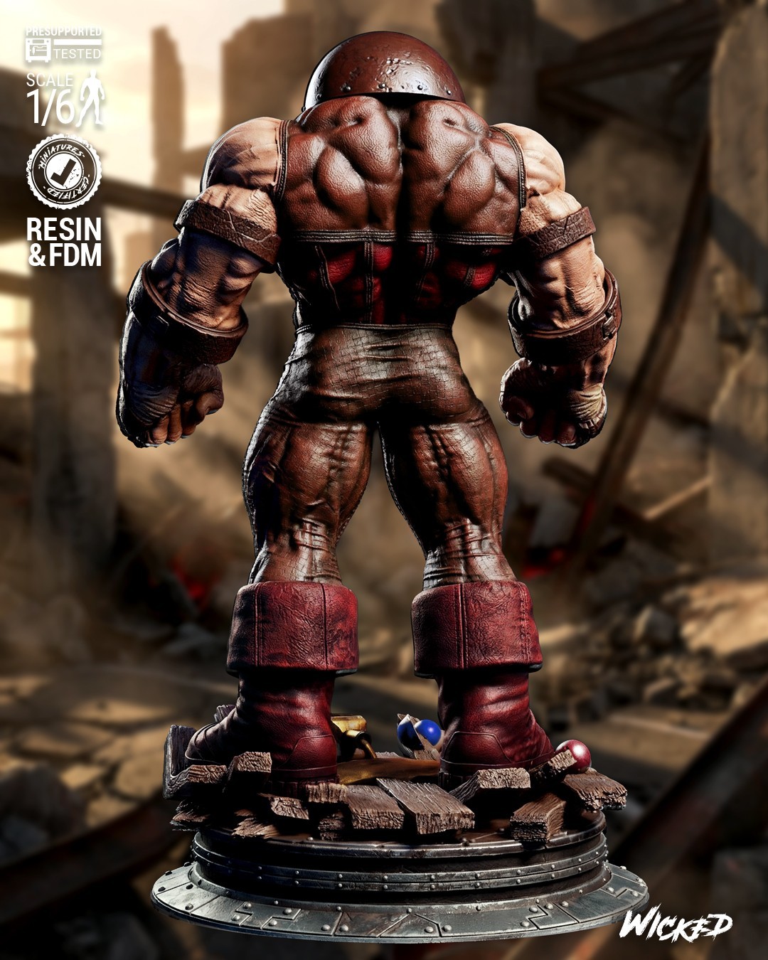 3D Printed Fan Art Juggernaut Comic Version Sculpture by Wicked3d