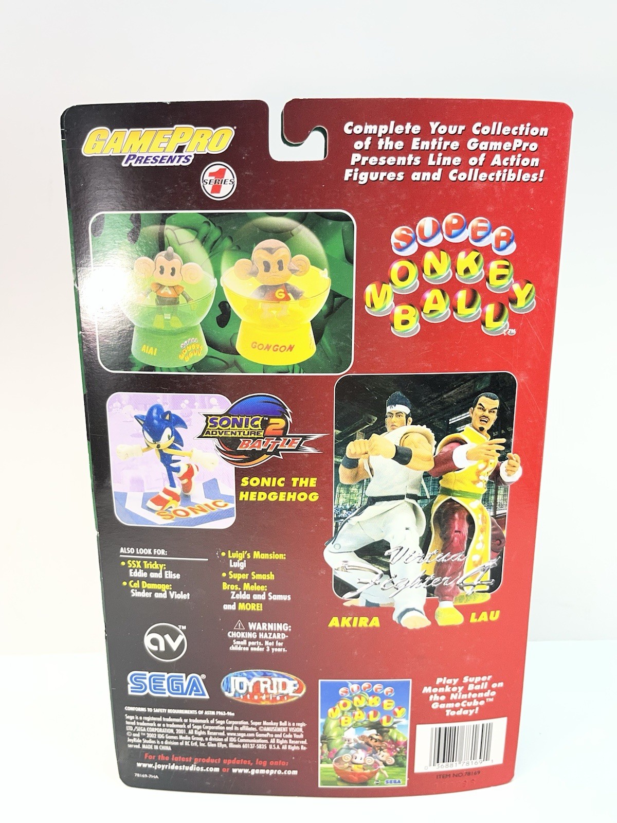 2002 Joyride Studios Gamepro SEGA Super Monkey Ball Aiai and Meemee Brand New