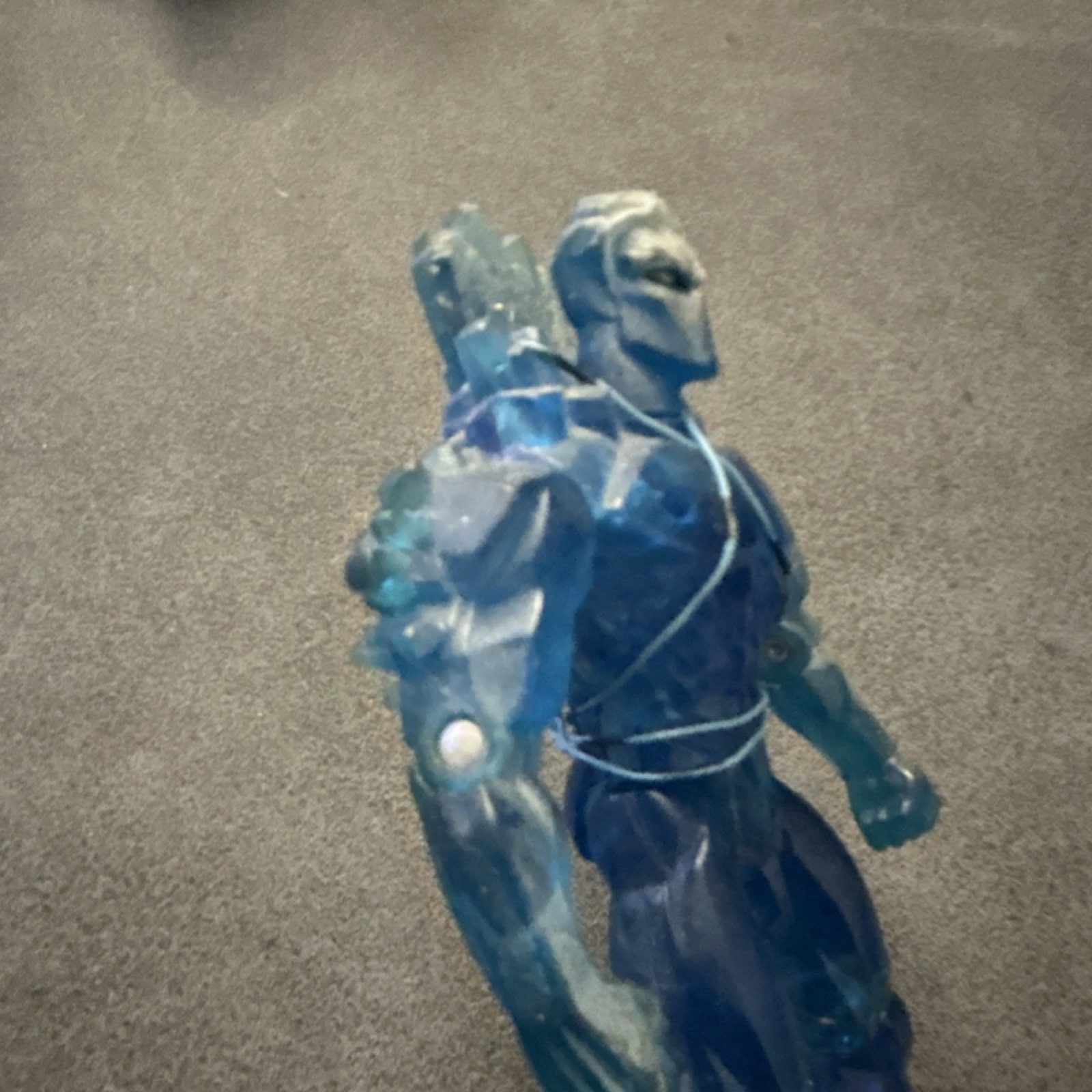 Blue Transparent Action Figure Comic Book Heroes Blue Plastic Collectible Toy