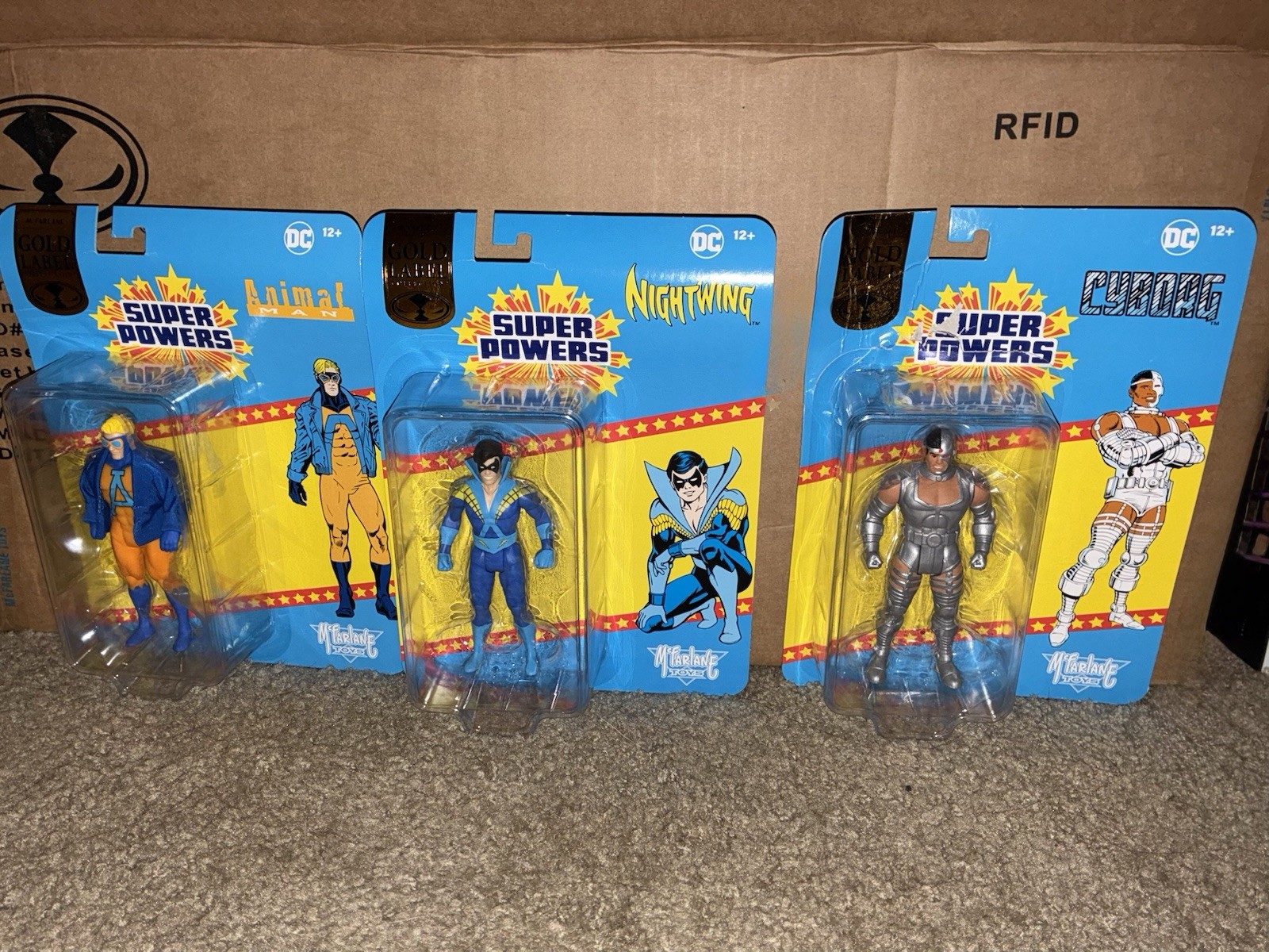 McFarlane Toys DC Direct Super Powers 3 Pc Bundle Cyborg Nightwing Animal Man
