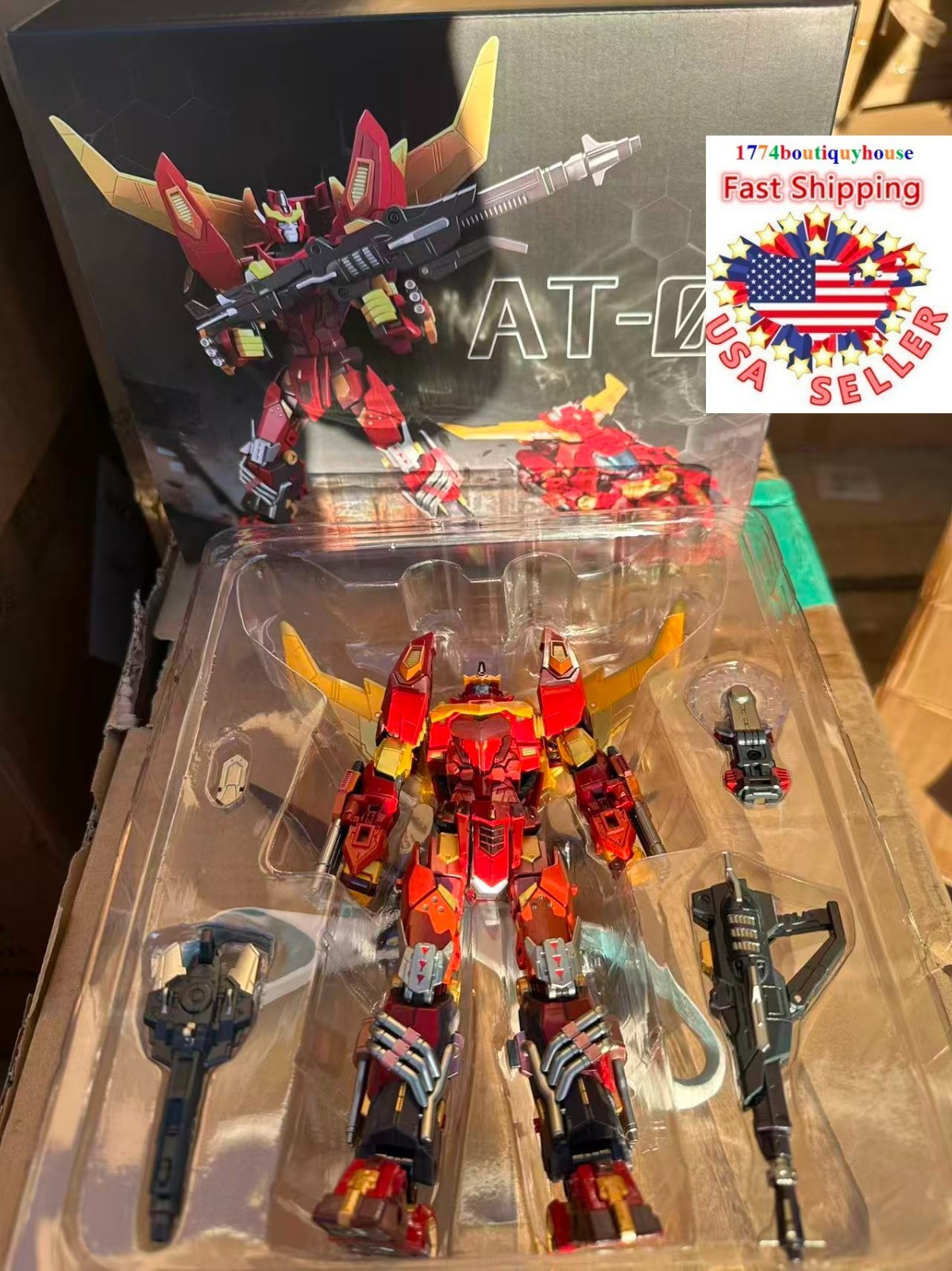 NEW AUTOBOT AT-01 Hot Rod Rodimus Repair Edition Transformation Alloy TOY USA 9&Prime;