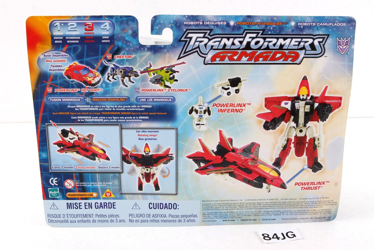 Transformers Armada Super-Cons Thrust Inferno Powerlinx Sealed MISB MOSC