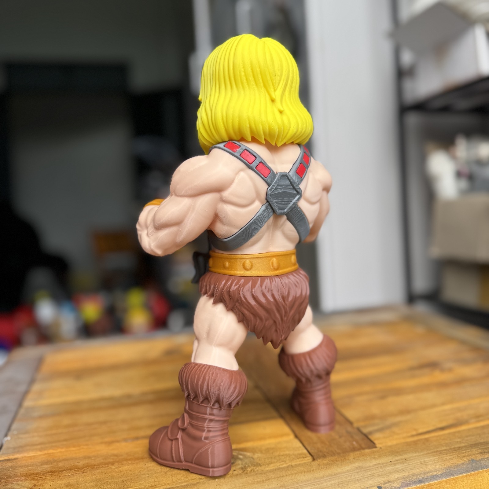 12&Prime; Stylized He-Man Inspired 3D Printed Figure – Custom Art Toy Collectible