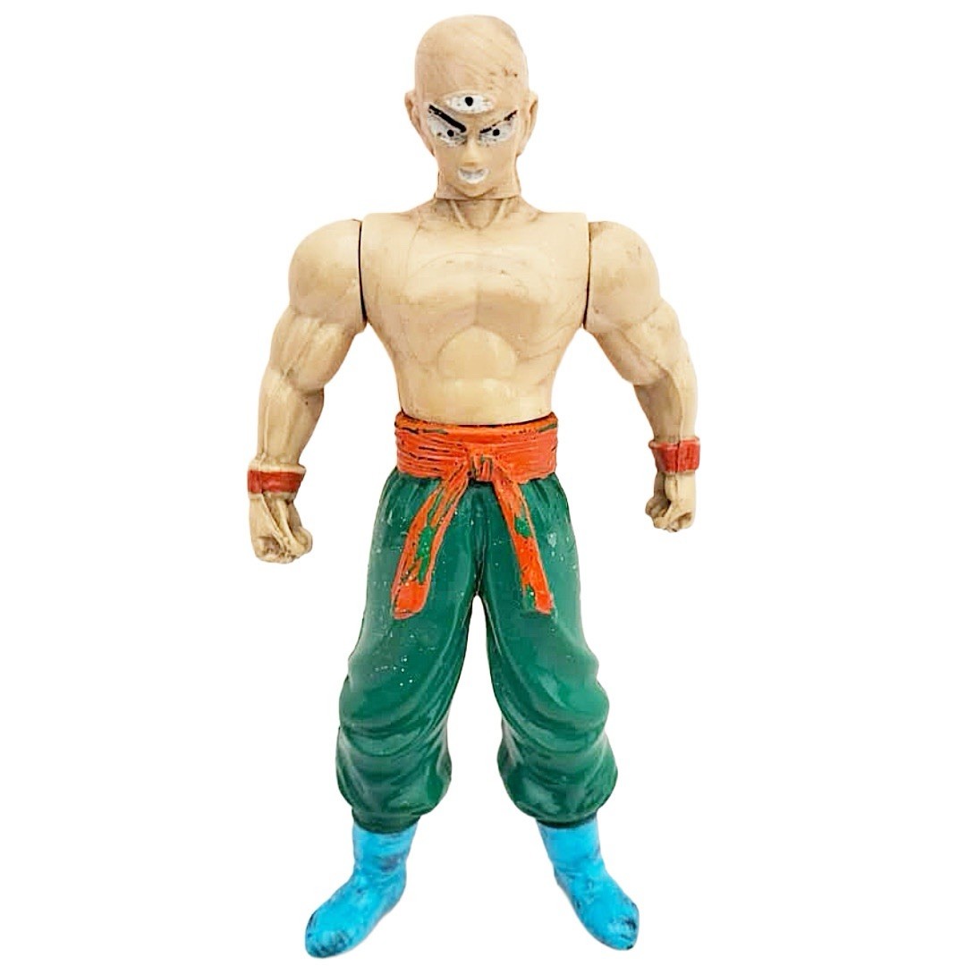 Vintage Dragon Ball Z Tien Shinhan Figure 5” Mexican BOOTLEG Mexico Toy Rare