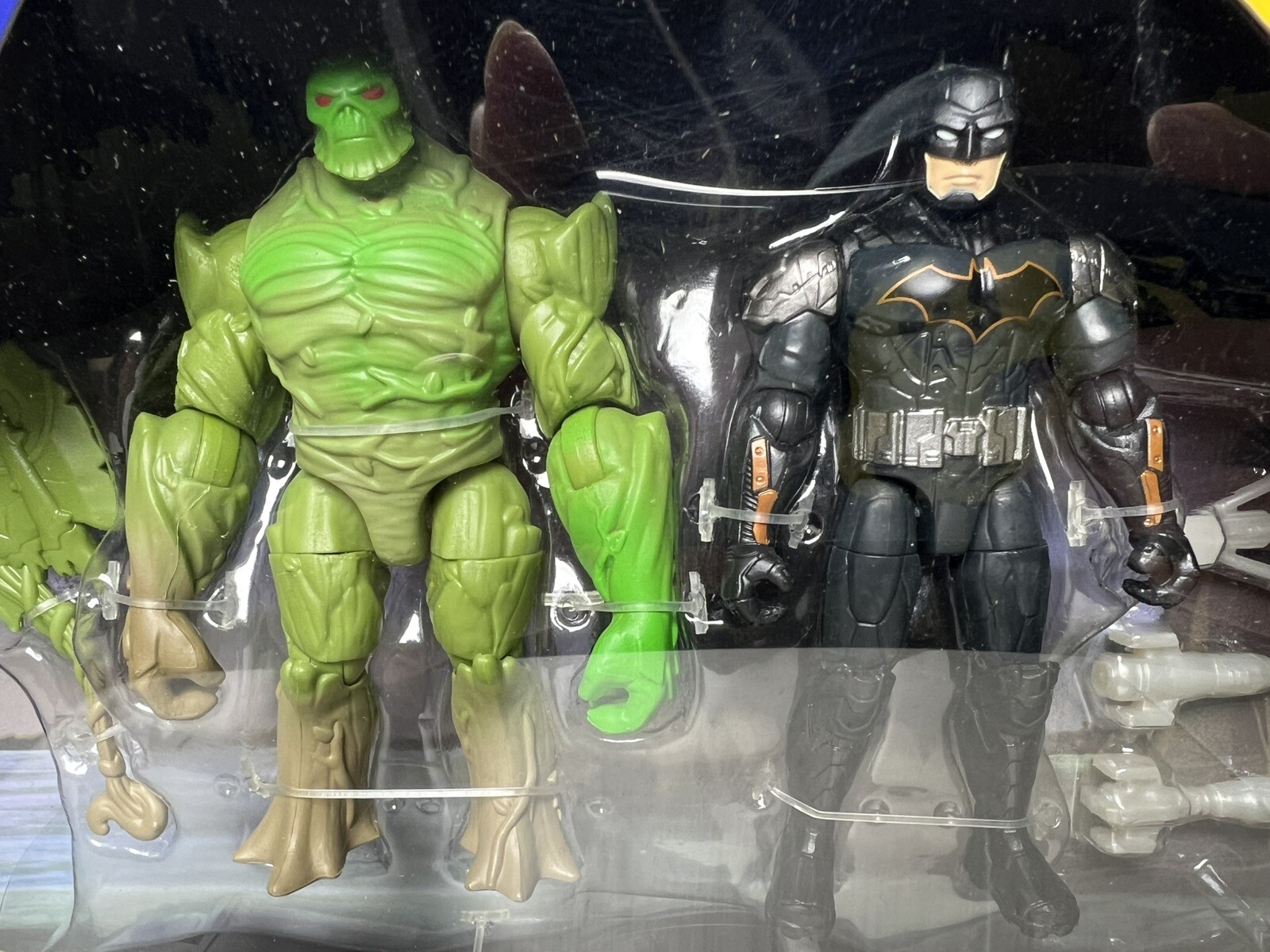 Spin Master DC Batman vs Swamp Thing & Attack Batcycle Set NEW 2021 Comic Movie