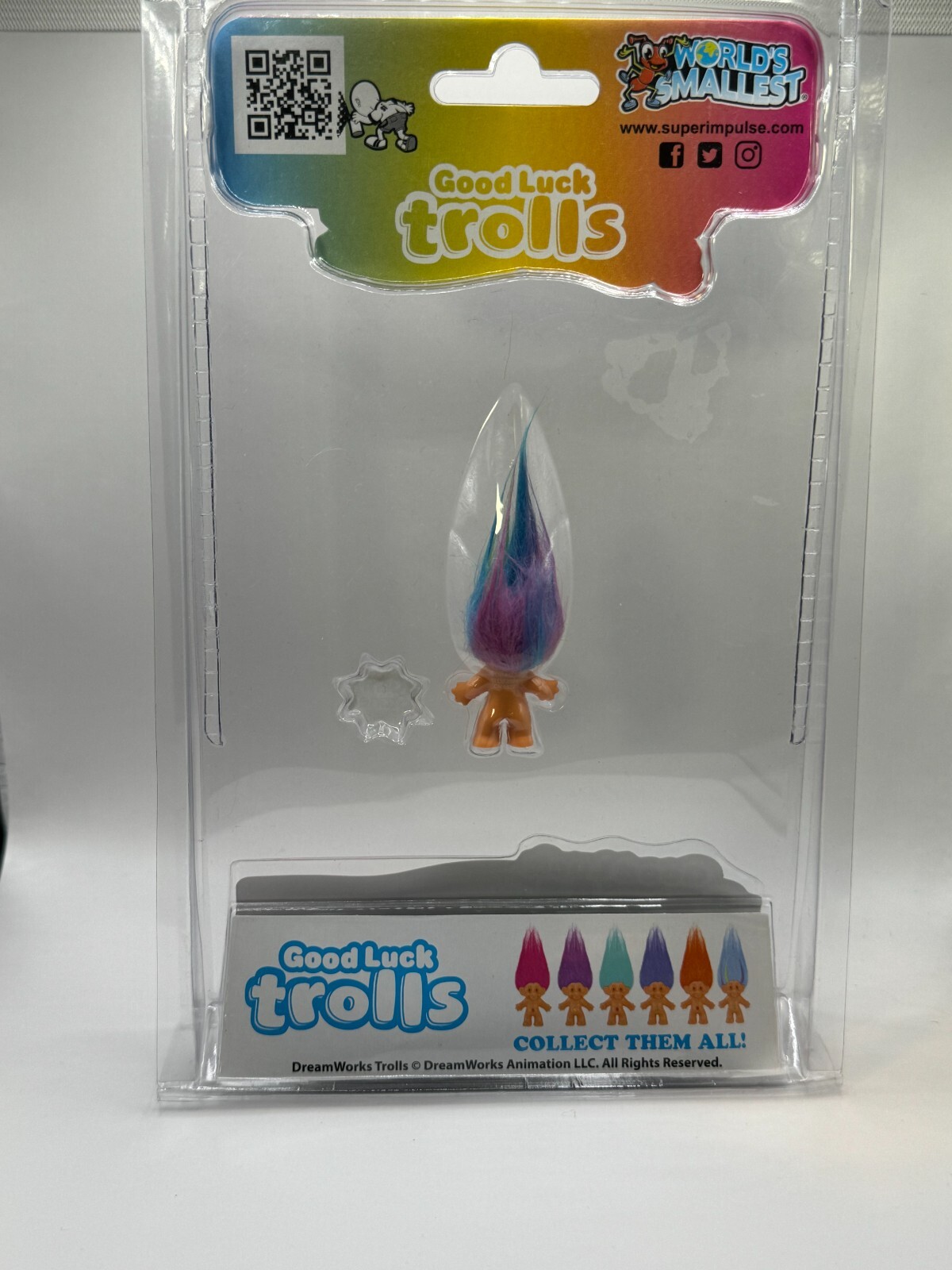 World&rsquo;s Smallest Good Luck Trolls. Mini 1 inch Tall Toy Action Figure