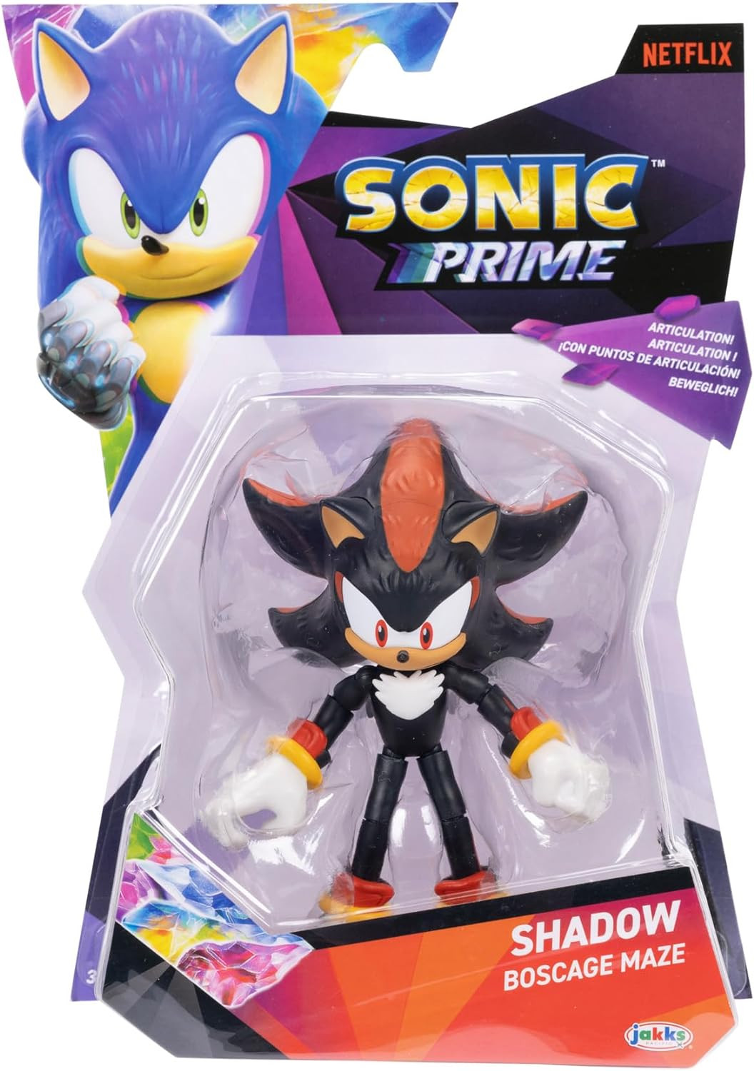 Sonic Prime 5&Prime; Articulated Action Figure – Shadow Green Hill Zone