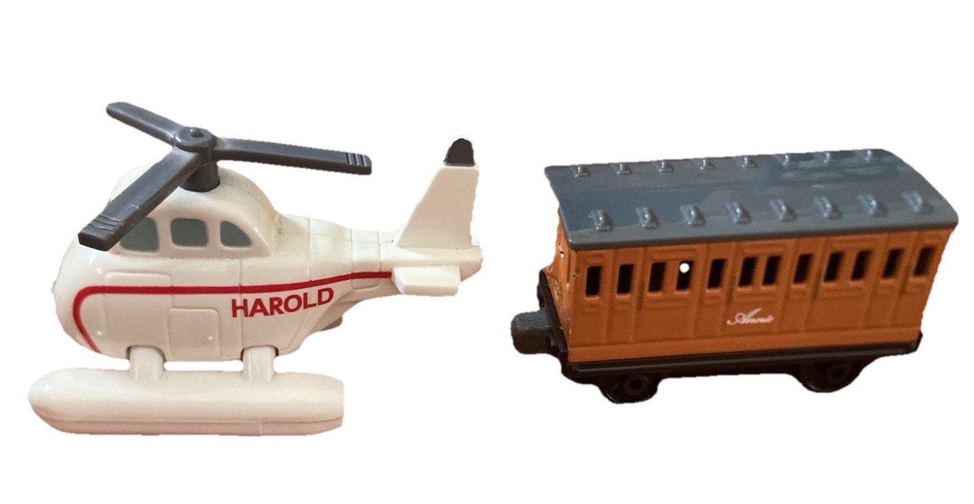 *Thomas* The Train—4 Pieces Transportation Vehicles—Emily, Byron, Harold, Annie