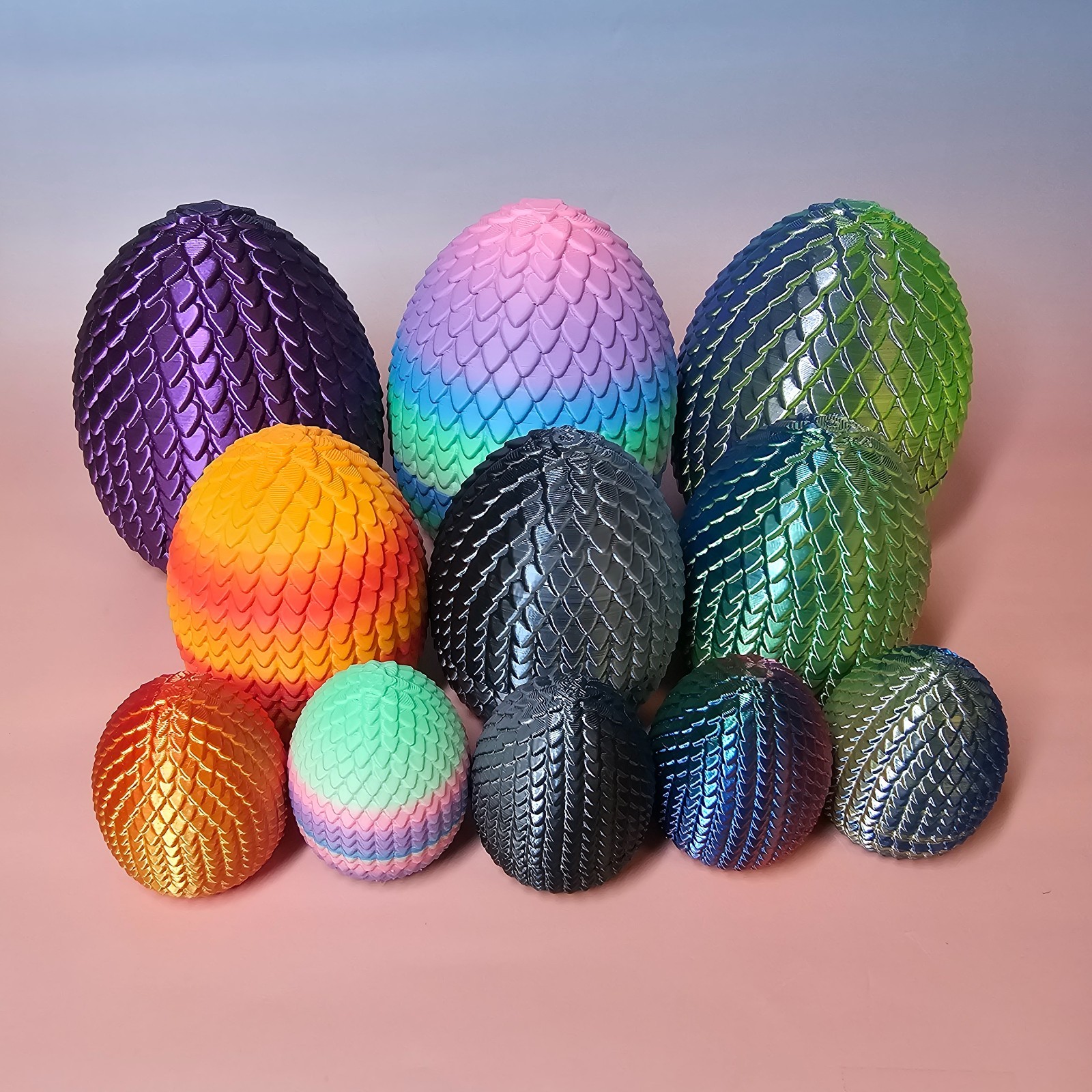 Egg With Crystal Dragon 3D Printed