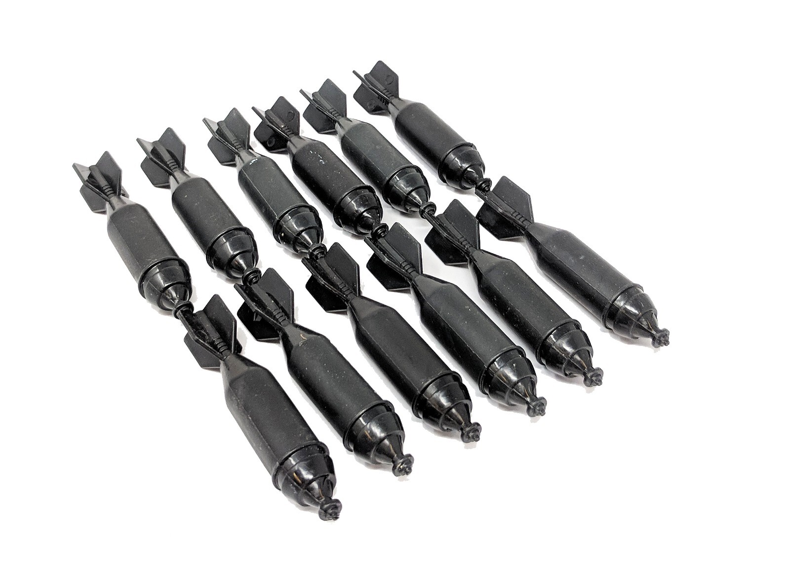 12 pc Toy Military Navy Submarine Torpedo Missiles for Playsets or Diorama Set