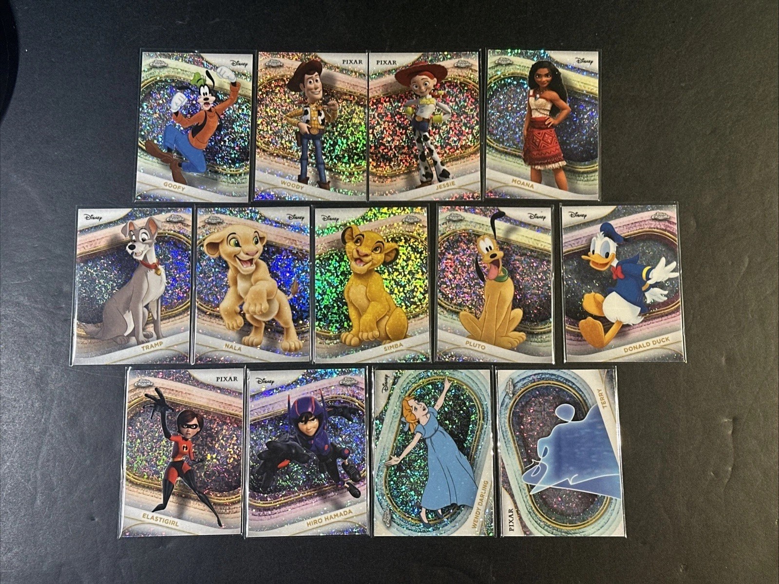 DISNEY/PIXAR MINI DIAMOND PARALLEL LOT 13 CARDS