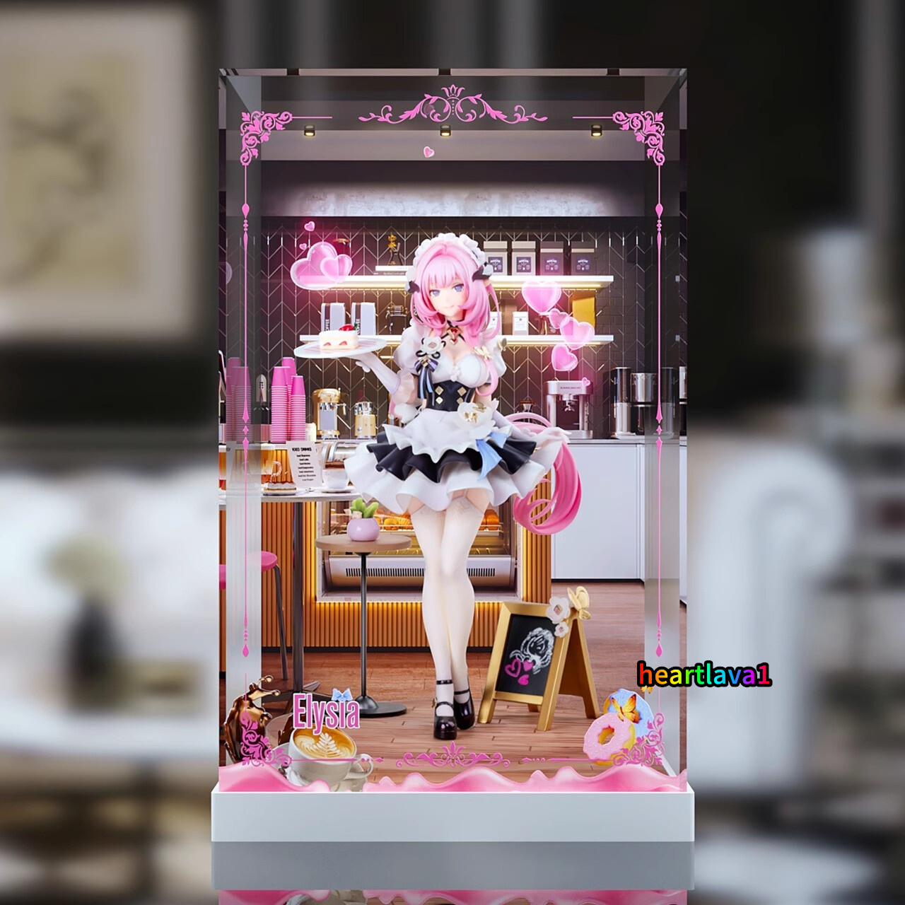 Dustproof Acrylic Display Box Case for Honkai Impact 3rd Elysia Miss Pink Figure
